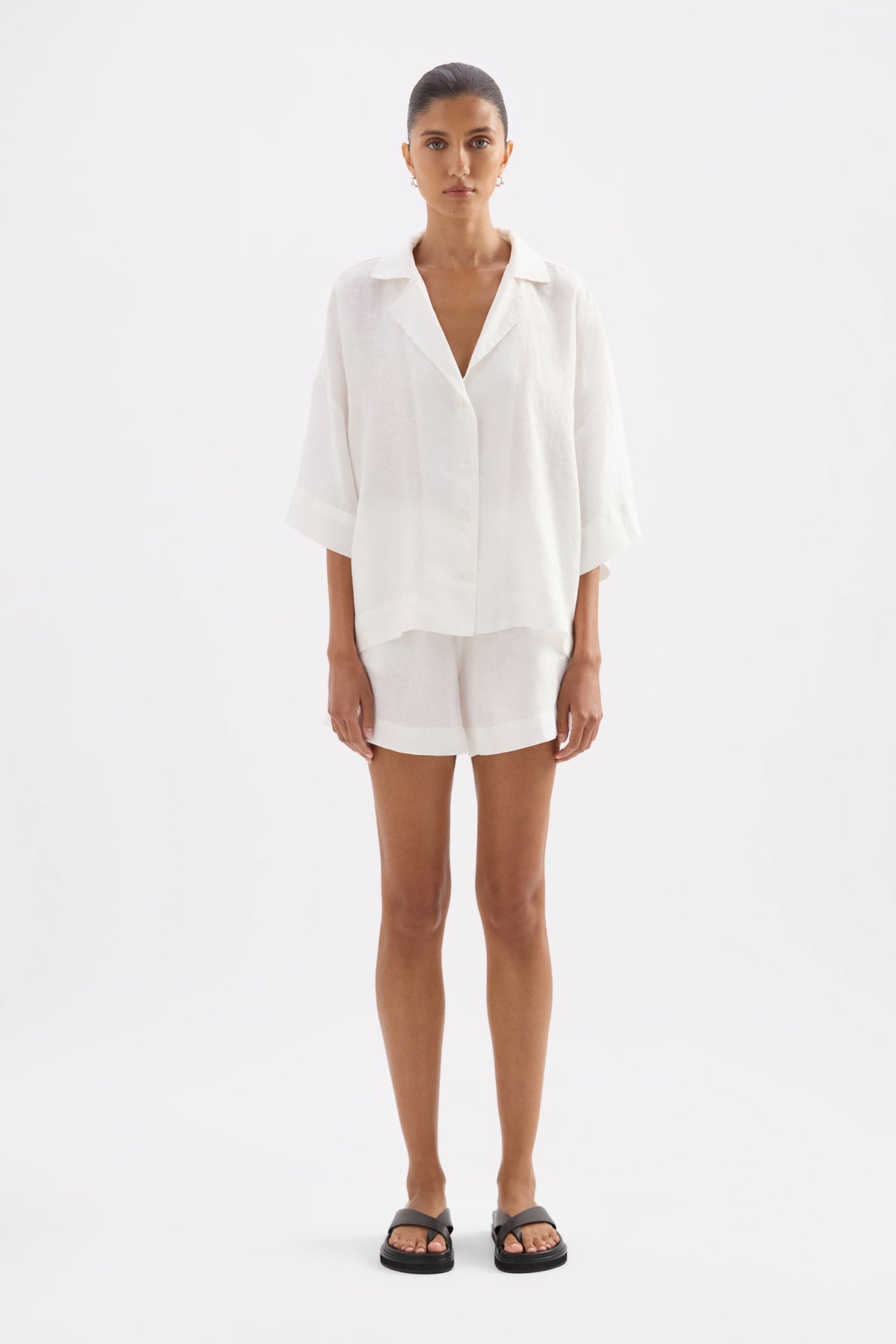 Lounge Linen Shirt & Short Set 