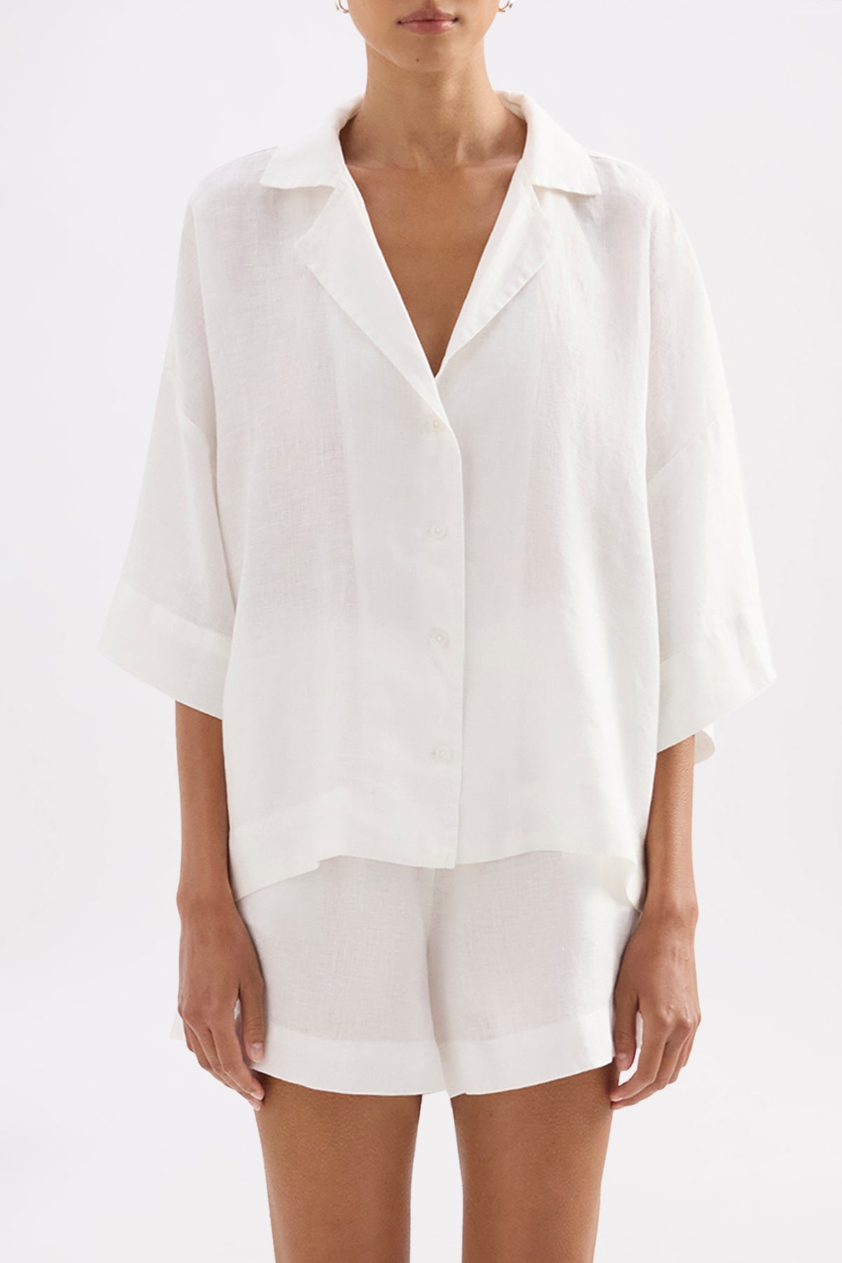 Lounge Linen Shirt & Short Set 