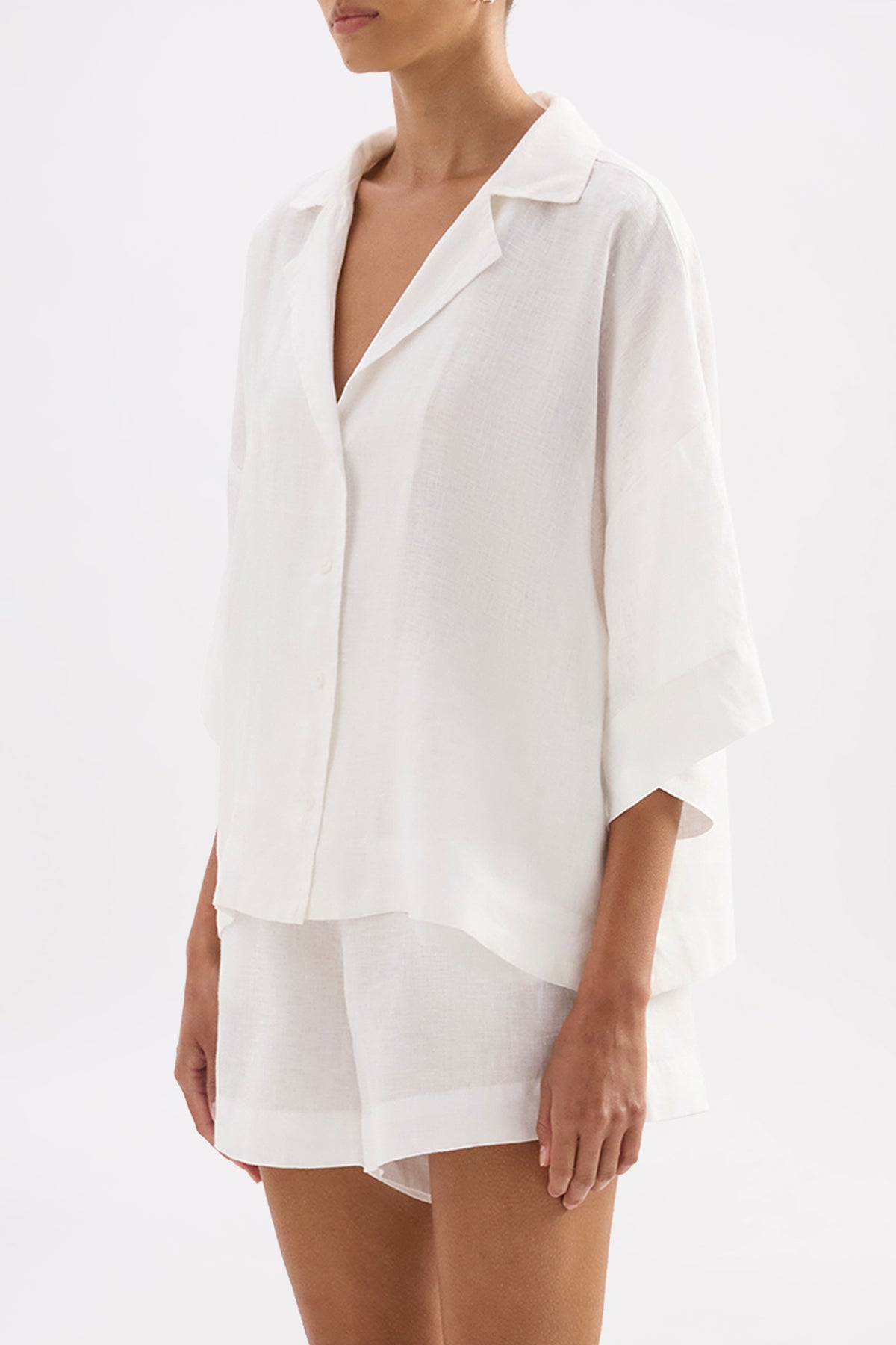 Lounge Linen Shirt & Short Set 