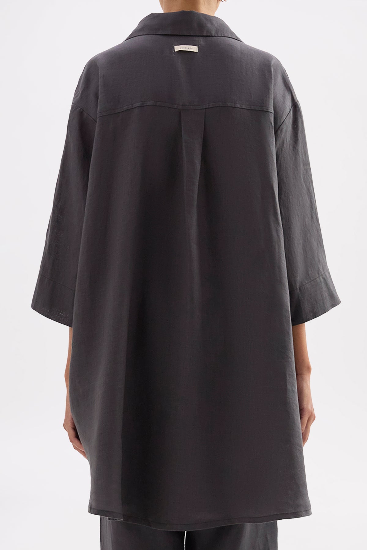 Lounge Linen Longline Shirt & Crop Pant Set 