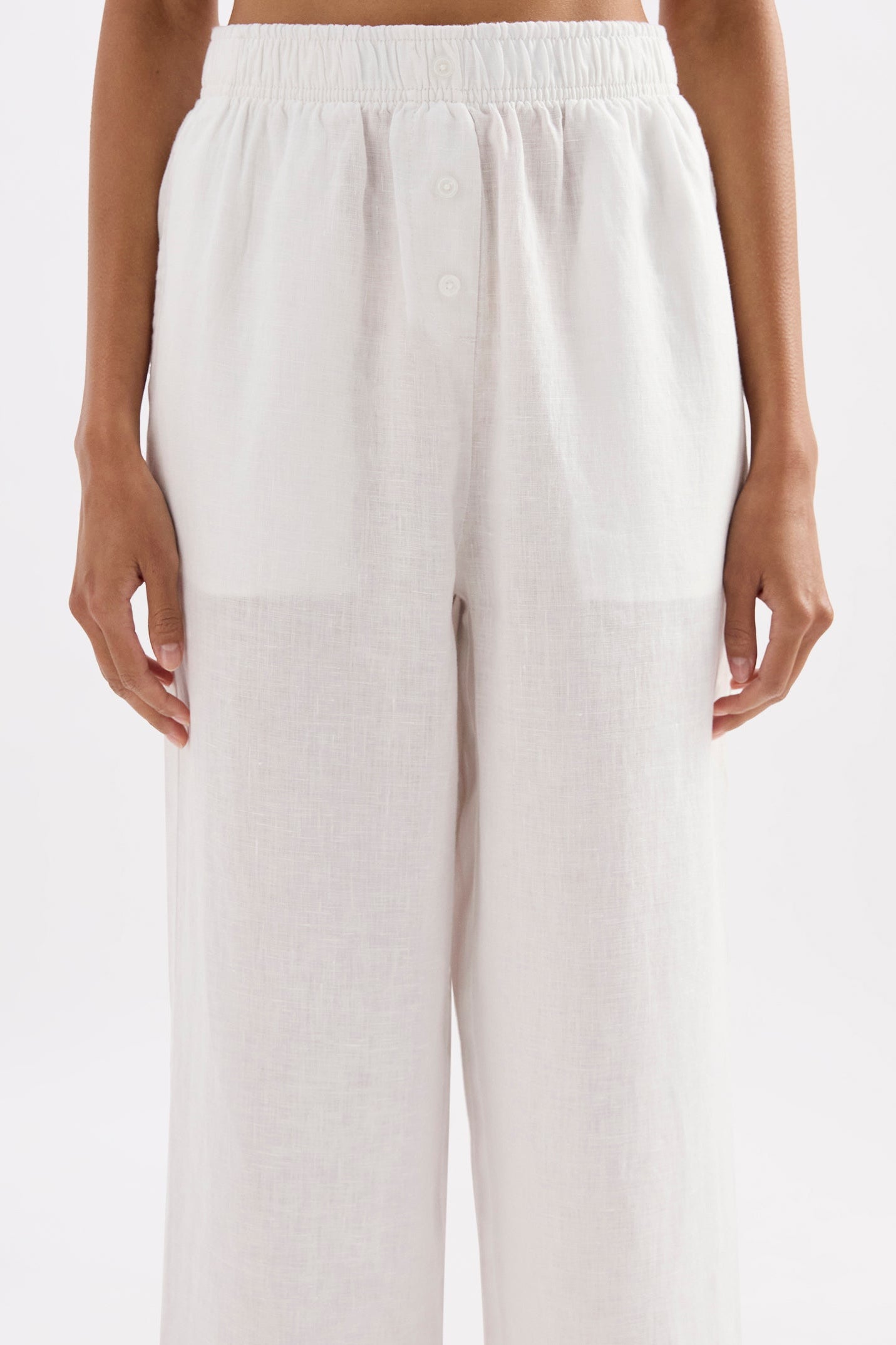 Lounge Linen Pant White 