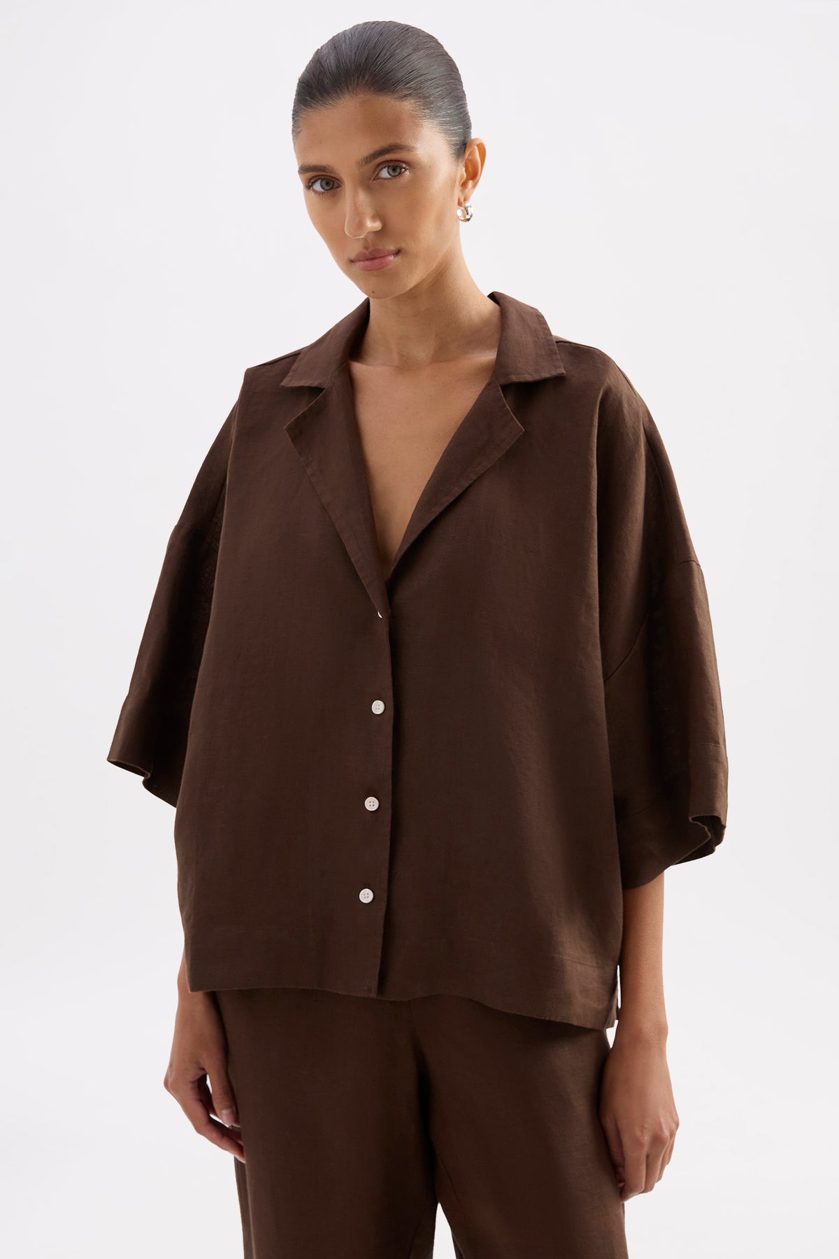 Lounge Linen Shirt & Short Set 
