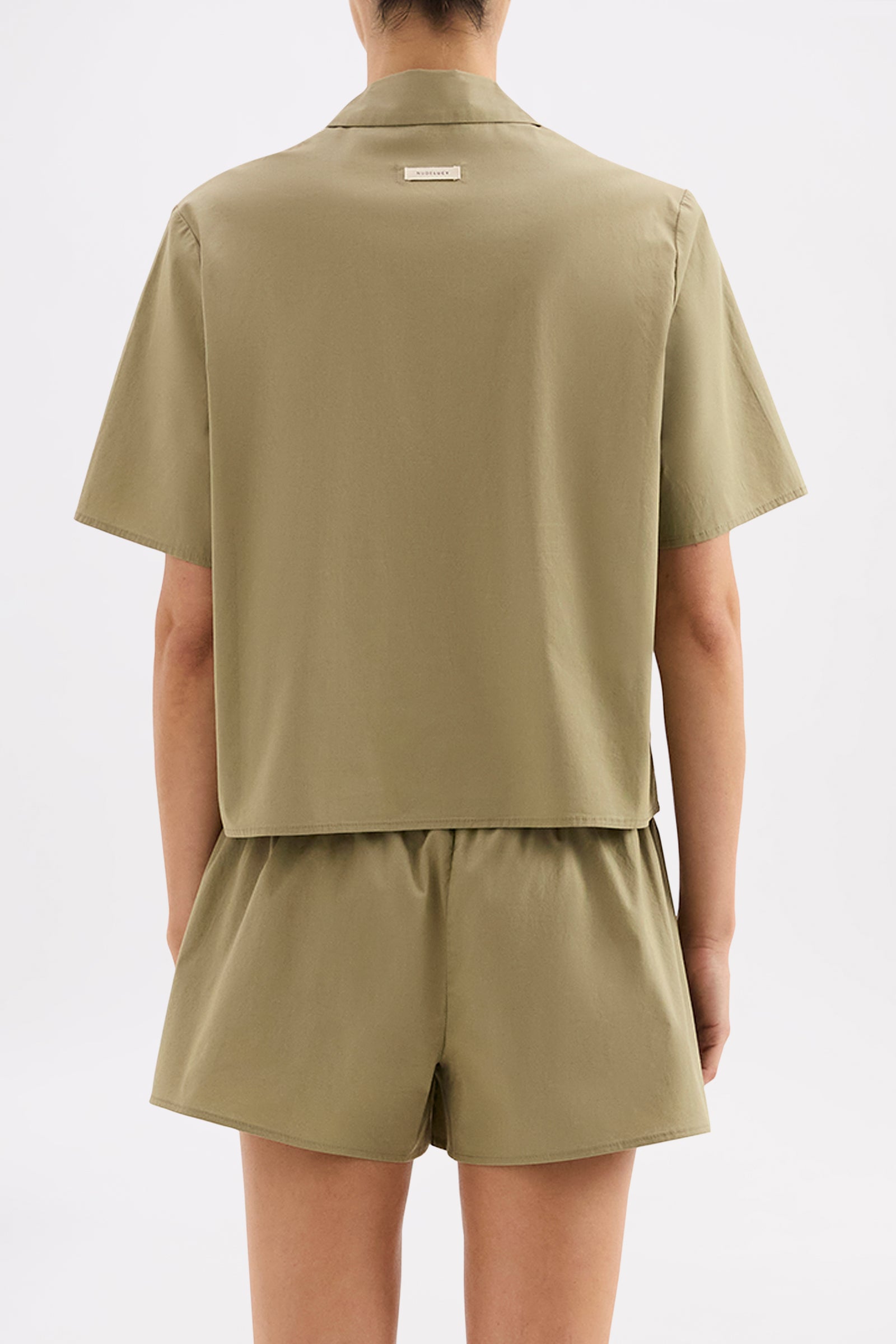 Organic Poplin Lounge Shirt Eucalyptus 