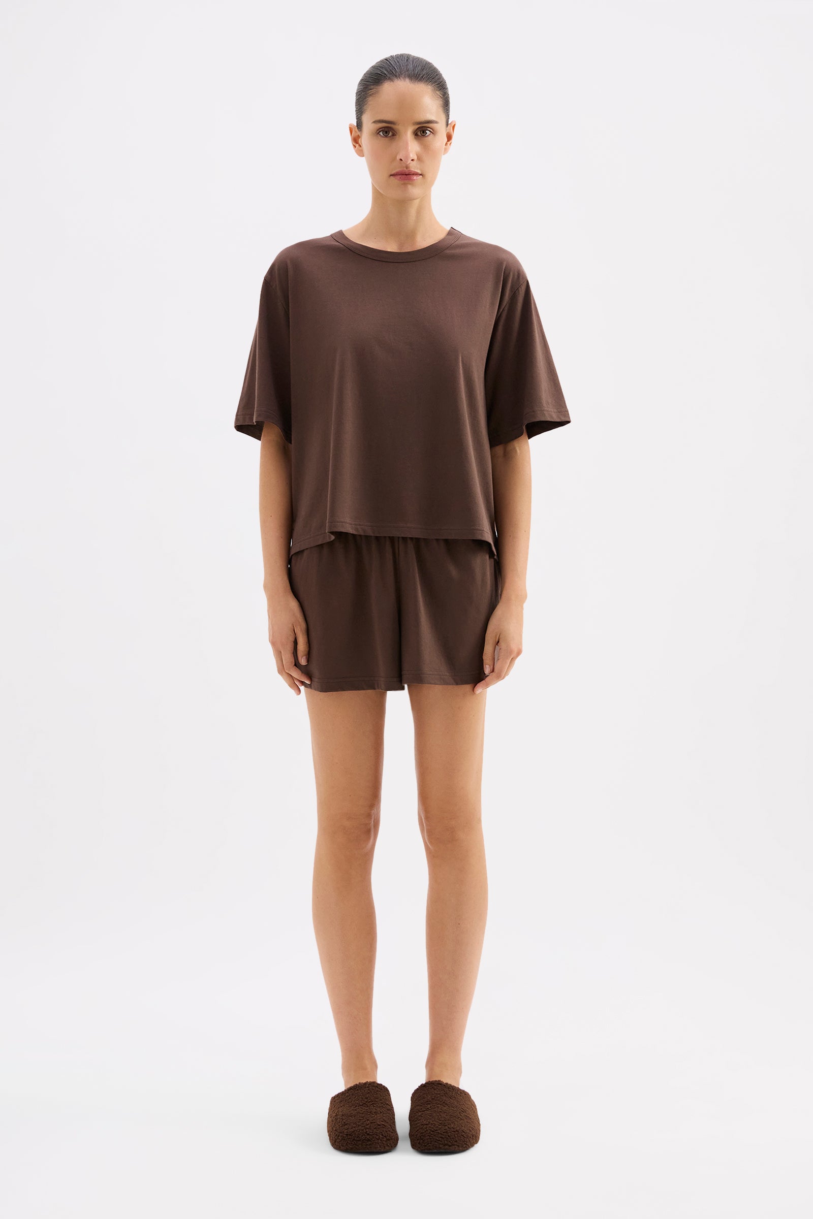Organic Lounge Tee Chocolate 