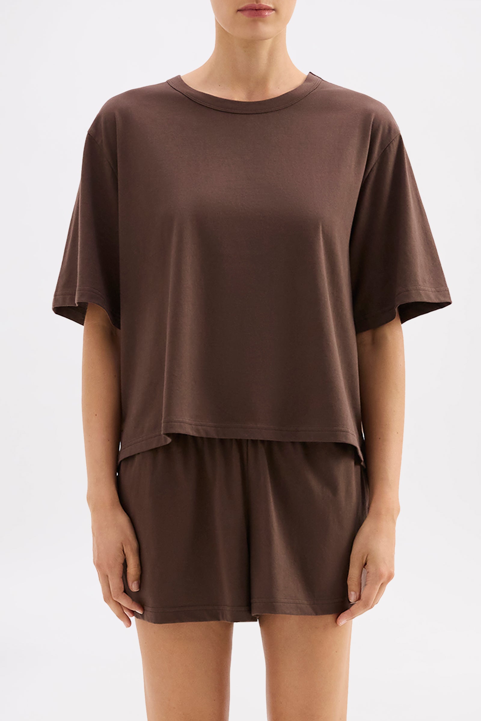 Organic Lounge Tee Chocolate 