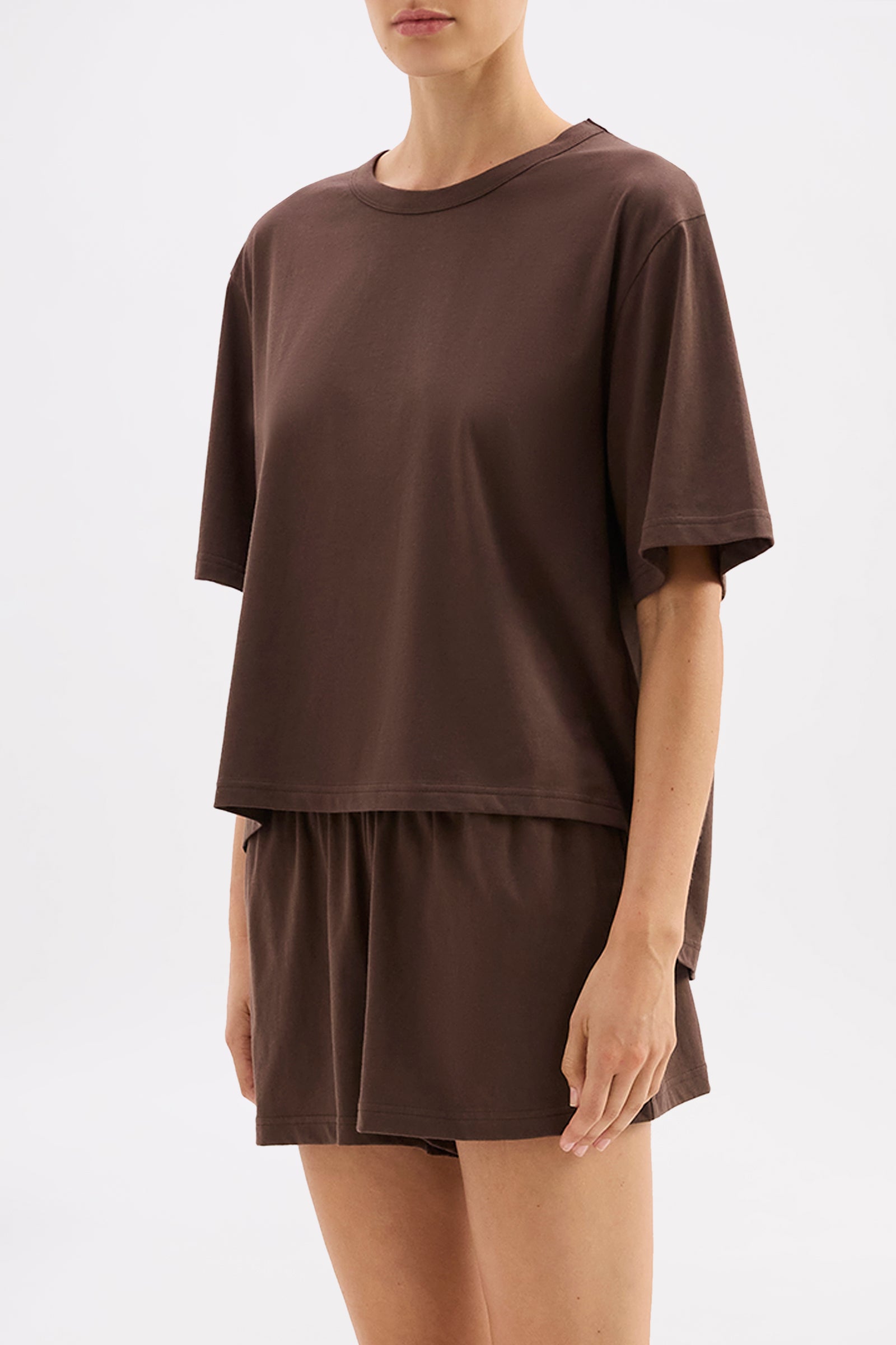 Organic Lounge Tee Chocolate 