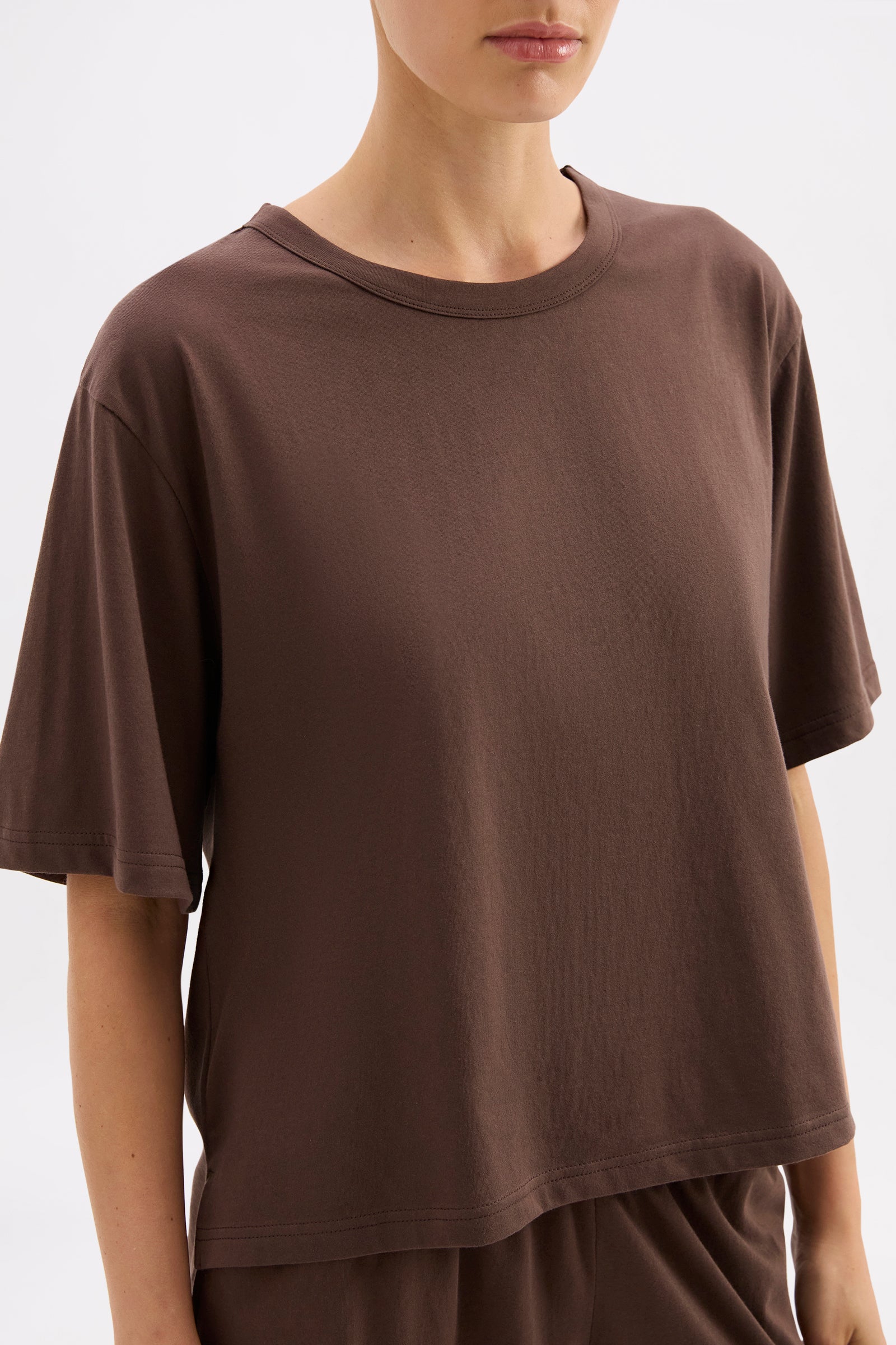 Organic Lounge Tee Chocolate 