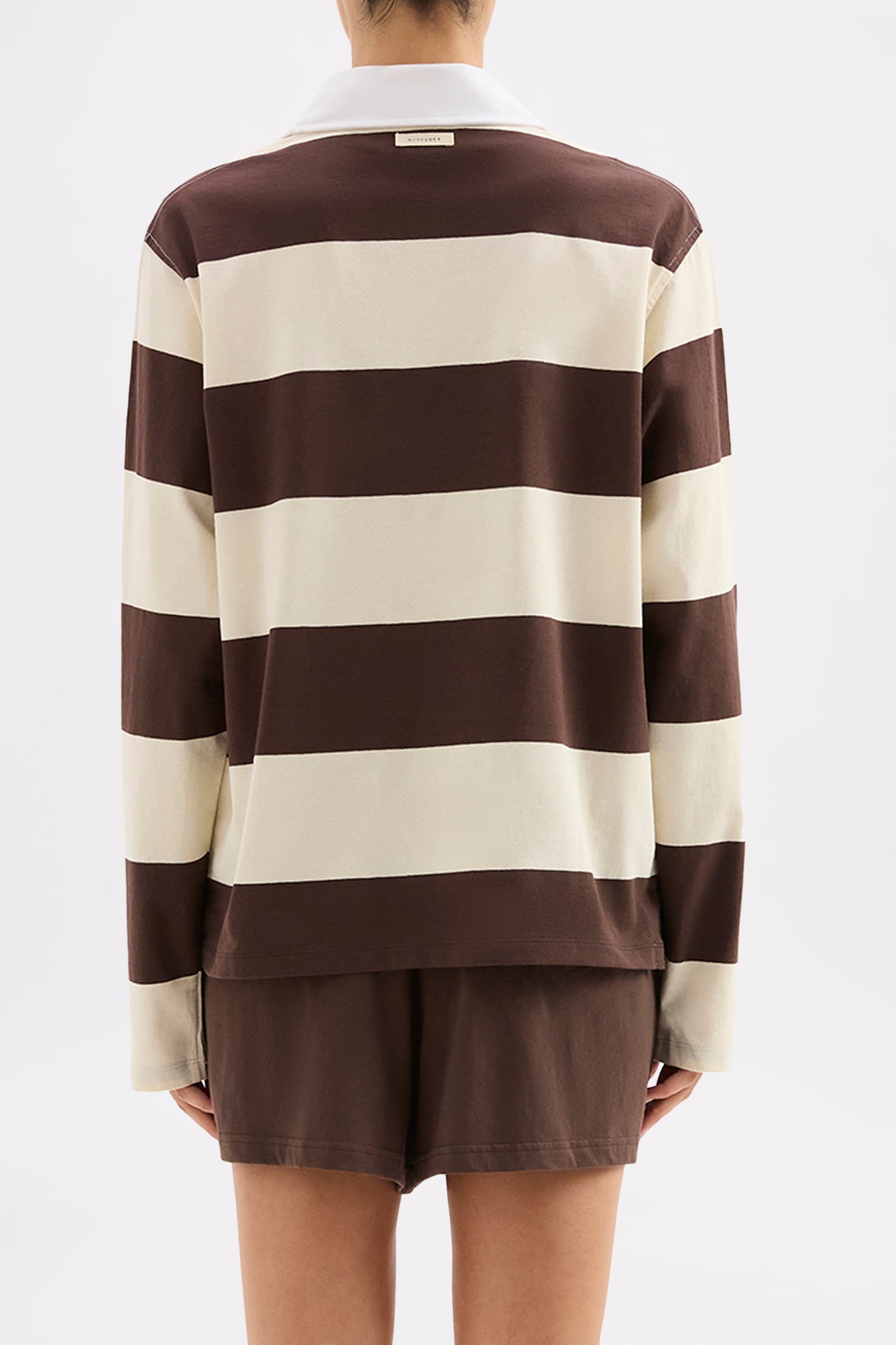Organic Lounge Jersey Chocolate Stripe 