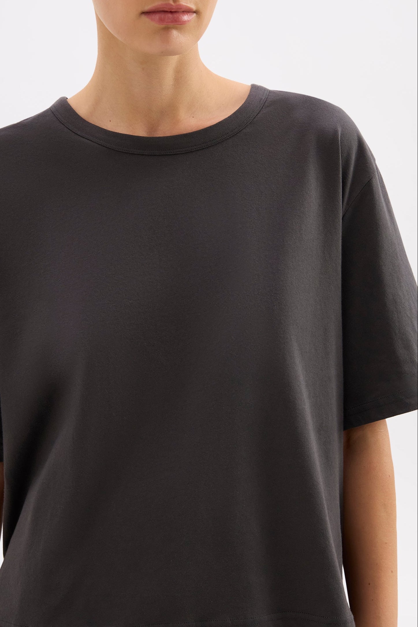 Organic Lounge Tee Coal 