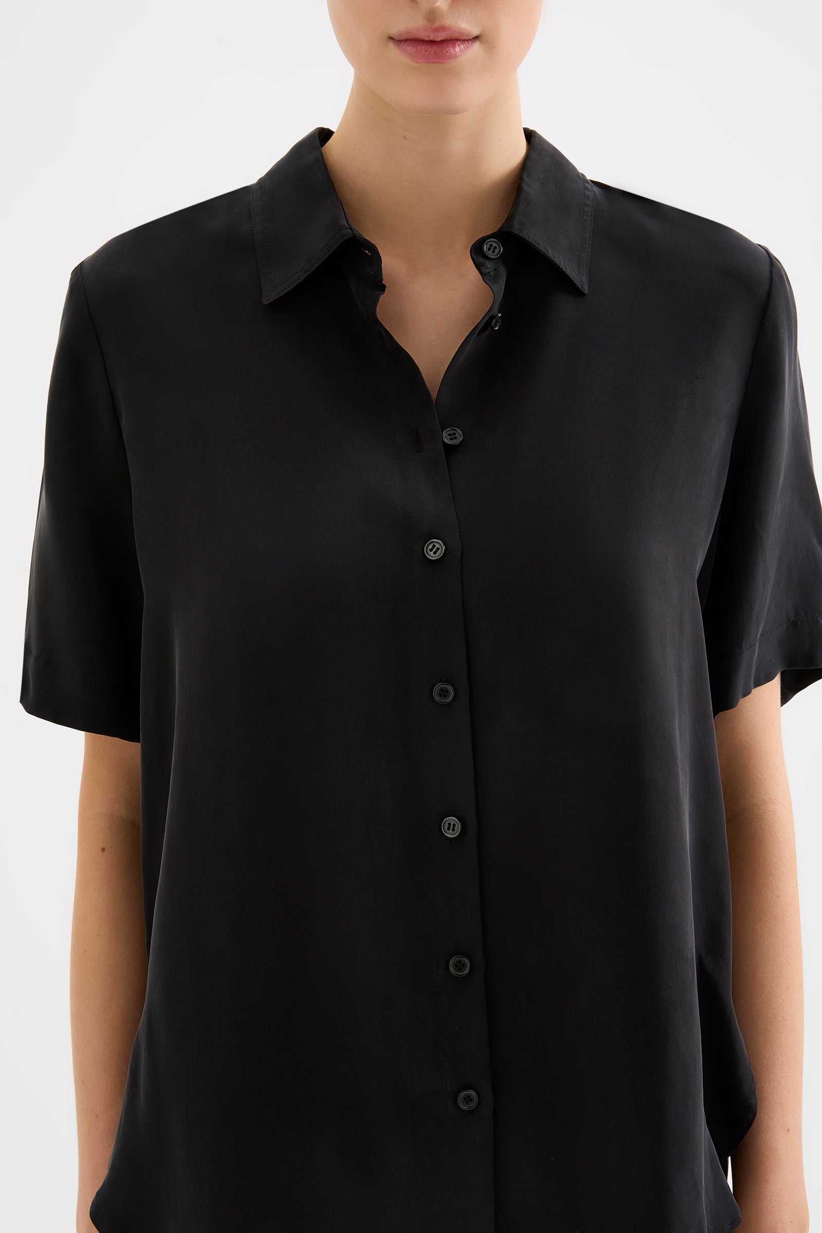 Dara Cupro Shirt Black 