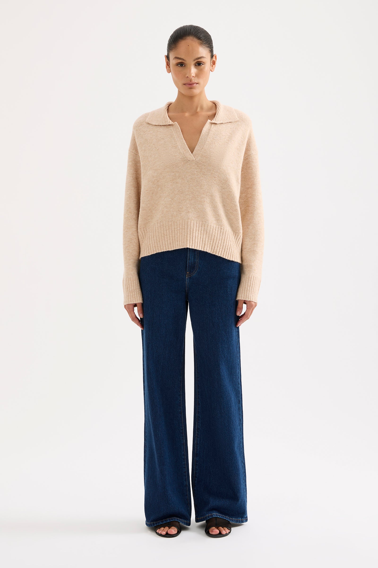 Kinsley Rugby Knit Oatmeal 