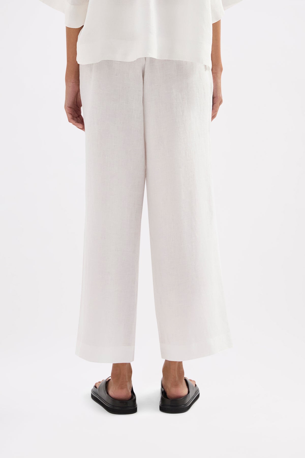 Lounge Linen Shirt & Crop Pant Set 