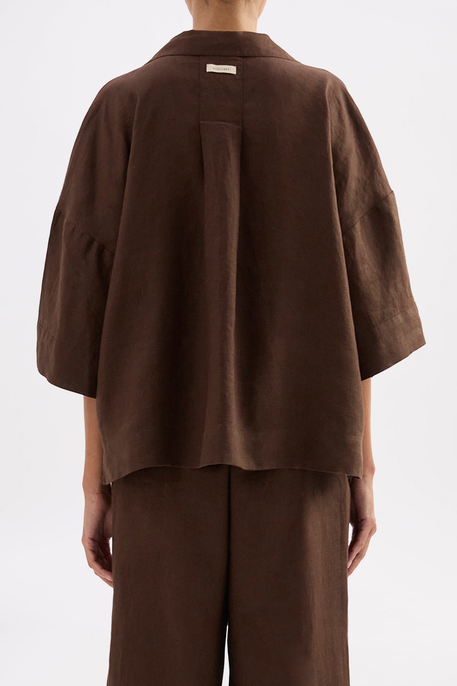 Lounge Linen Shirt Chocolate 