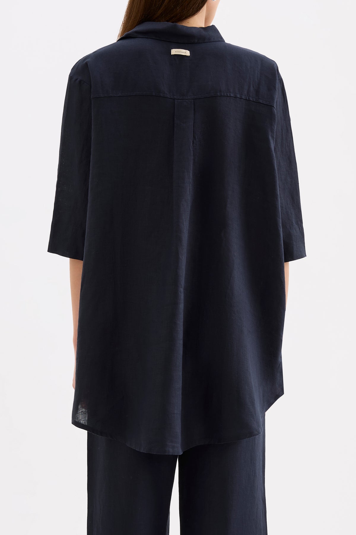 Lounge Linen Longline Shirt & Crop Pant Set 