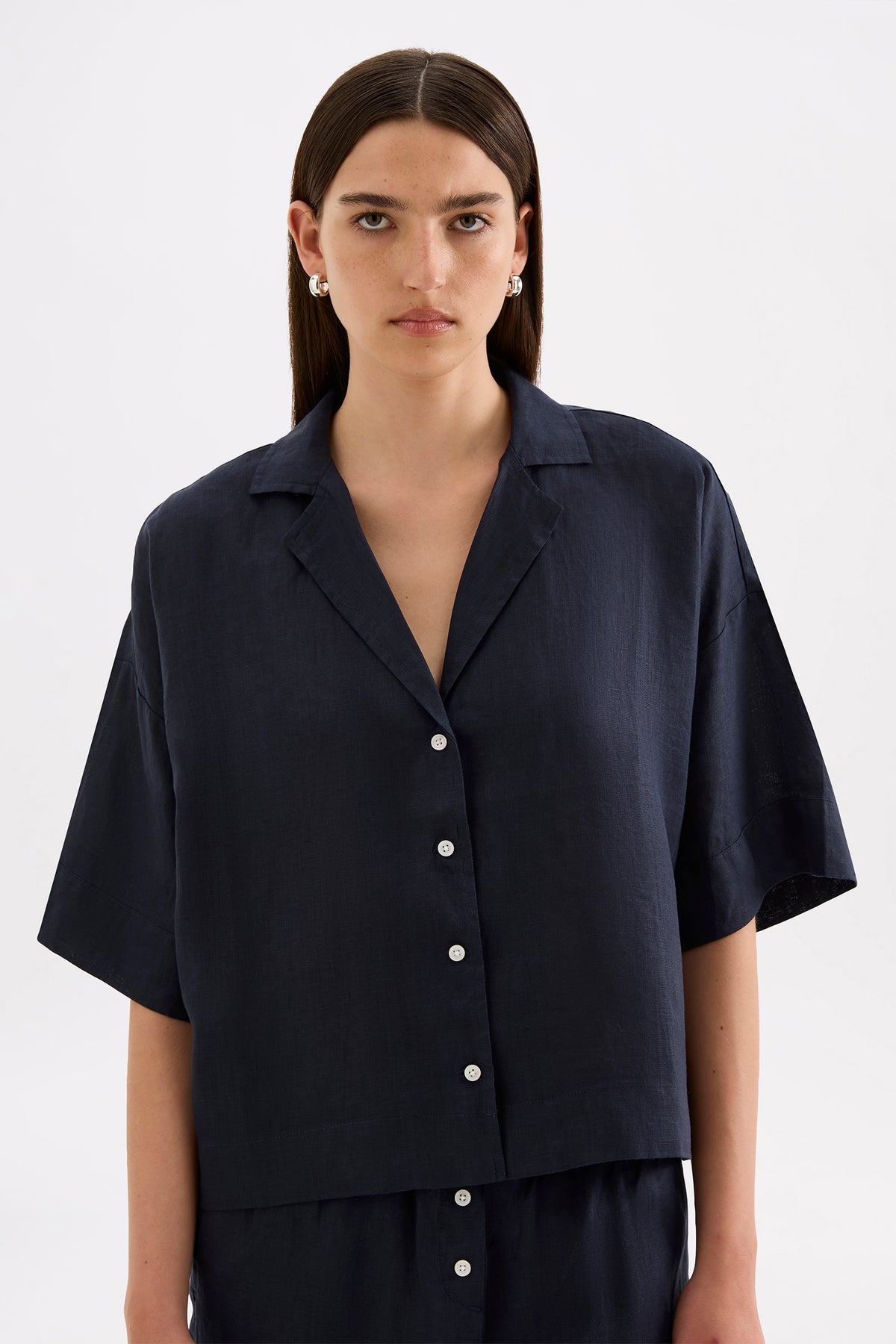 Lounge Linen Shirt Ink 