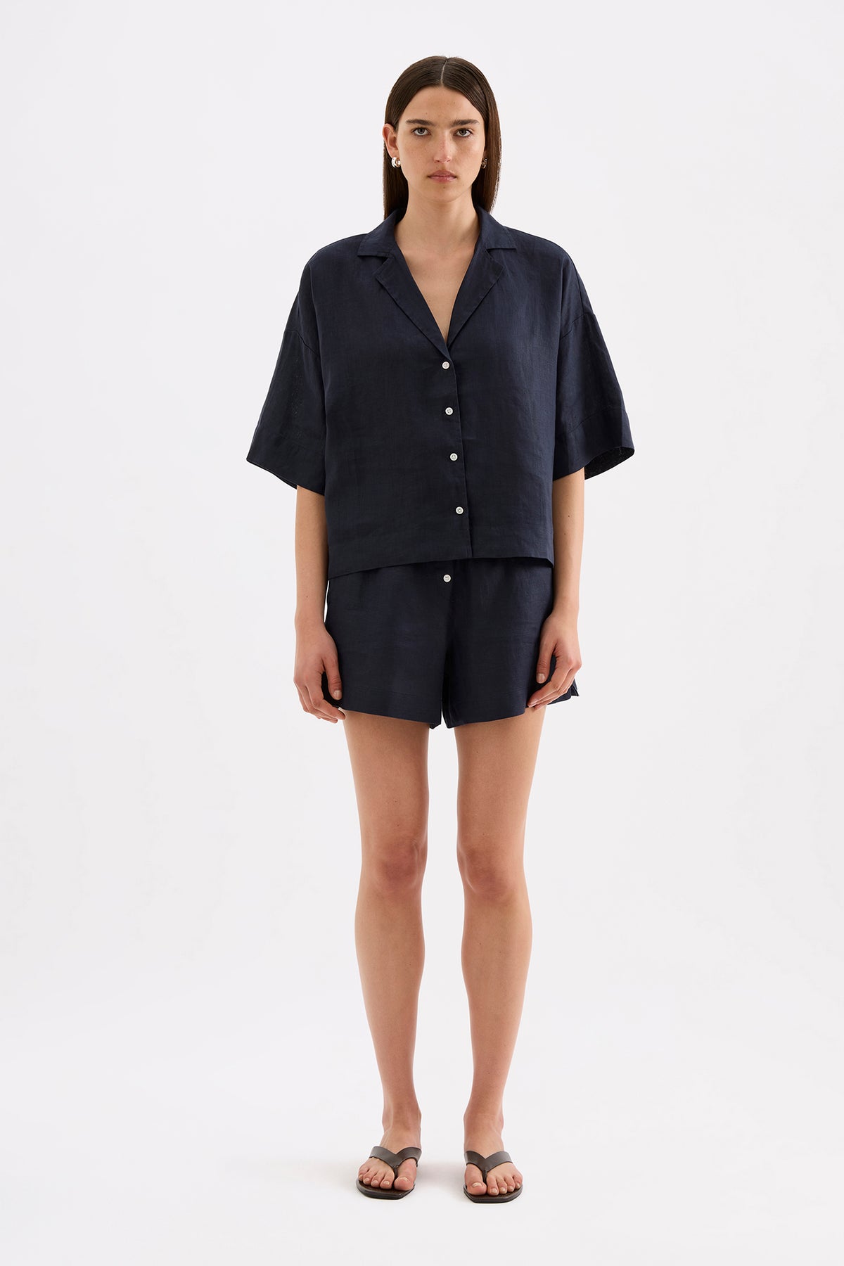 Lounge Linen Shirt Ink 