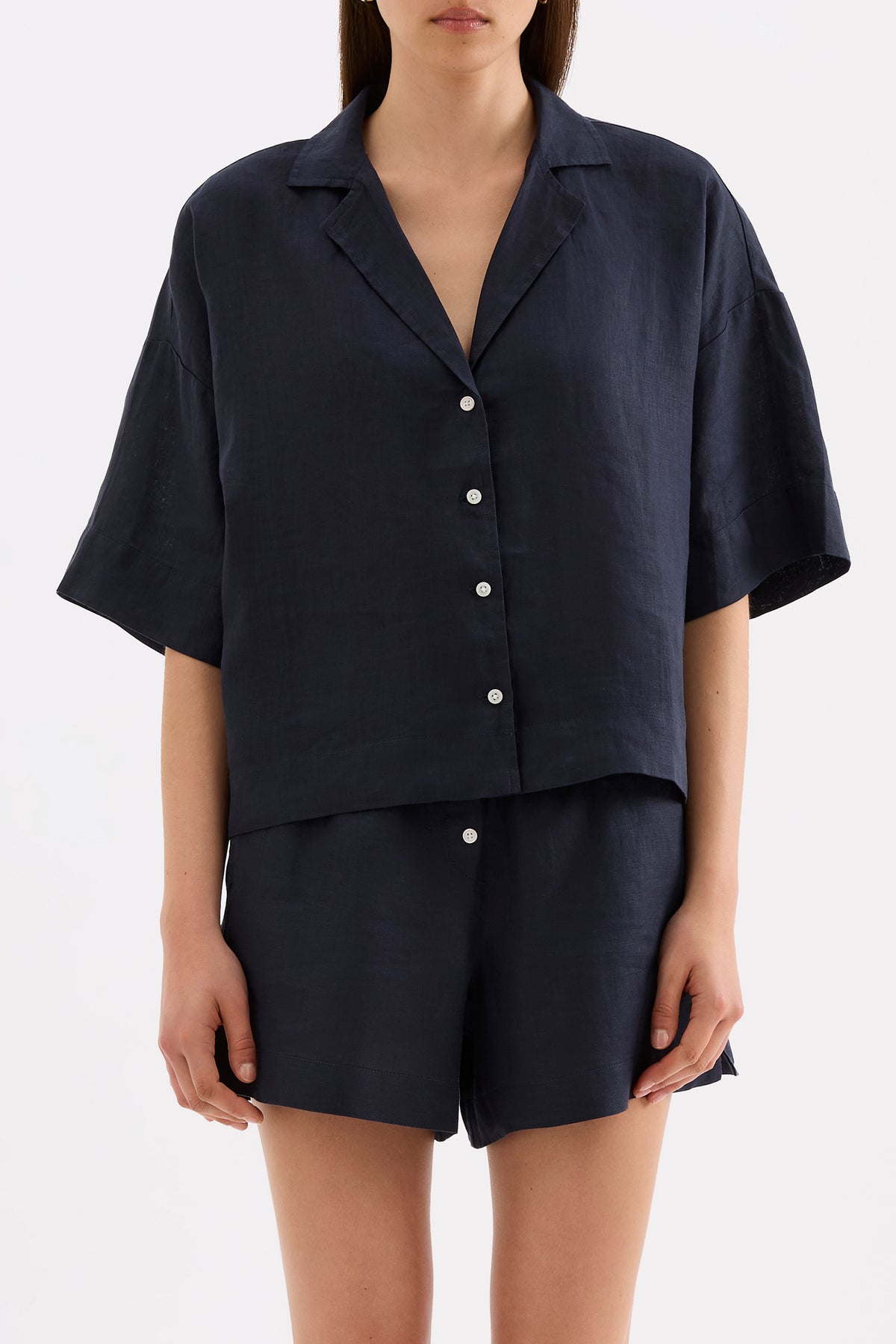 Lounge Linen Shirt Ink 