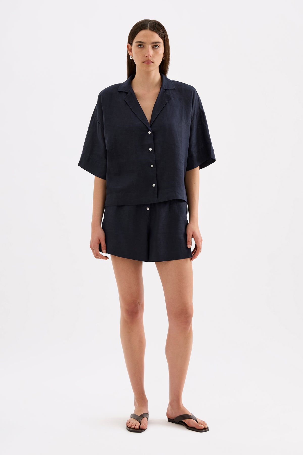 Lounge Linen Short Ink 