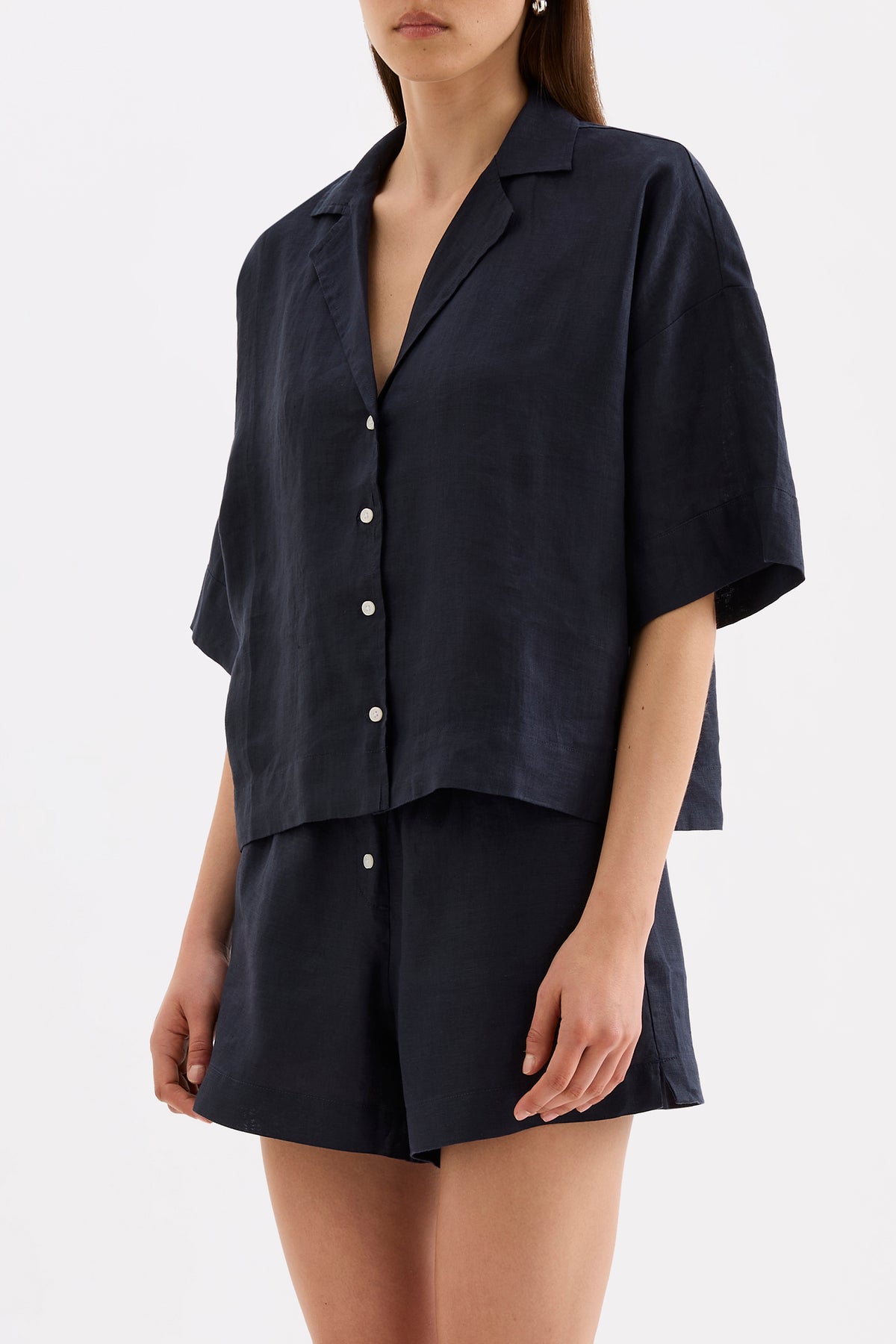 Lounge Linen Shirt Ink 