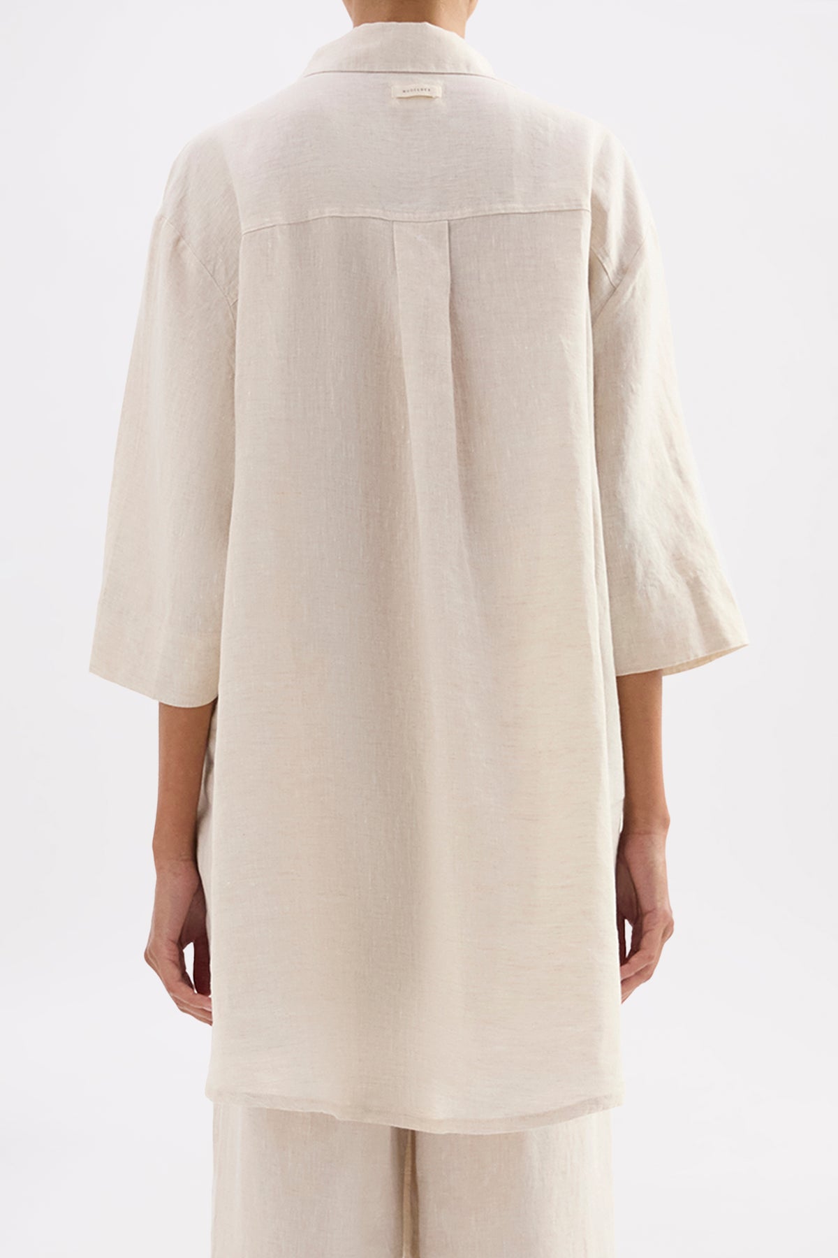 Lounge Linen Longline Shirt & Crop Pant Set 