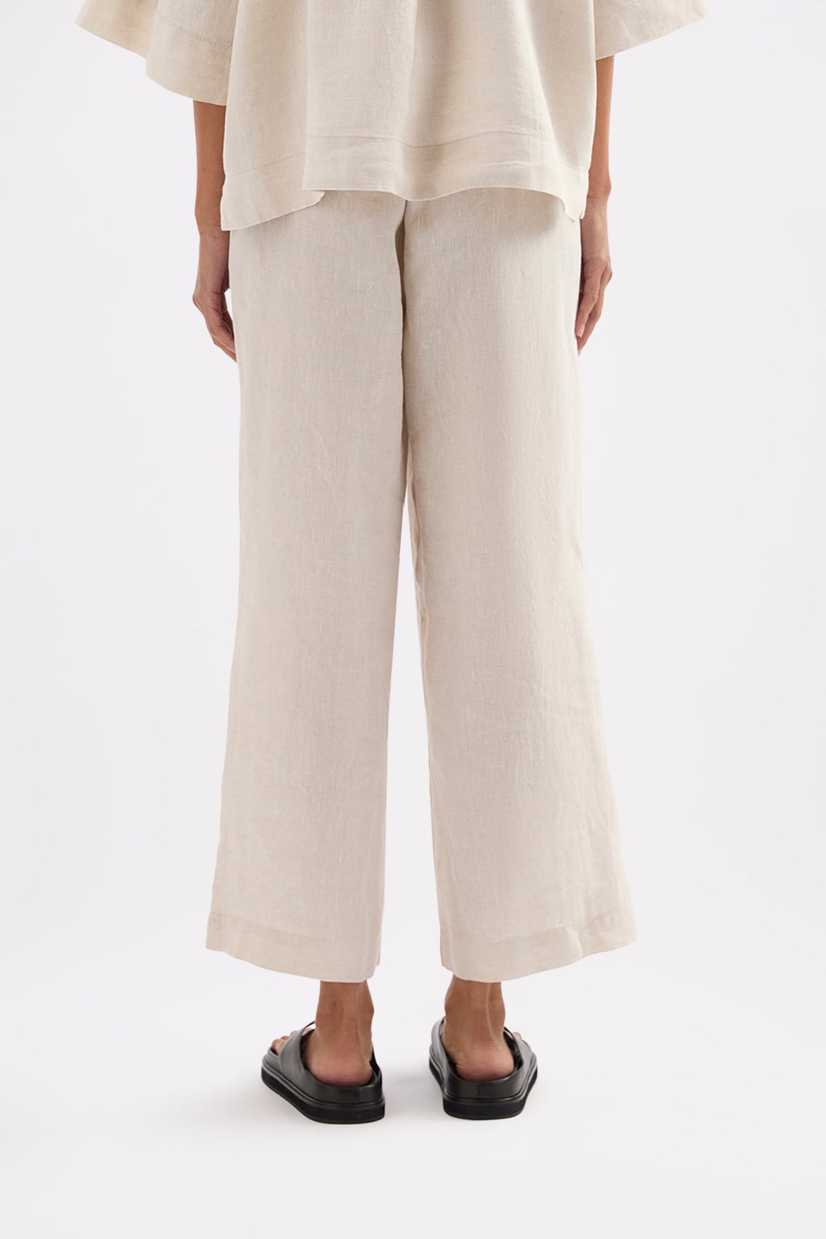 Lounge Linen Shirt & Crop Pant Set 
