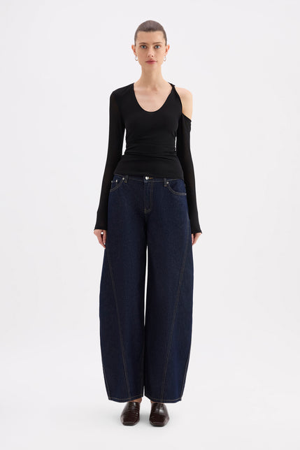 Zayd Mesh Ls Top Black 