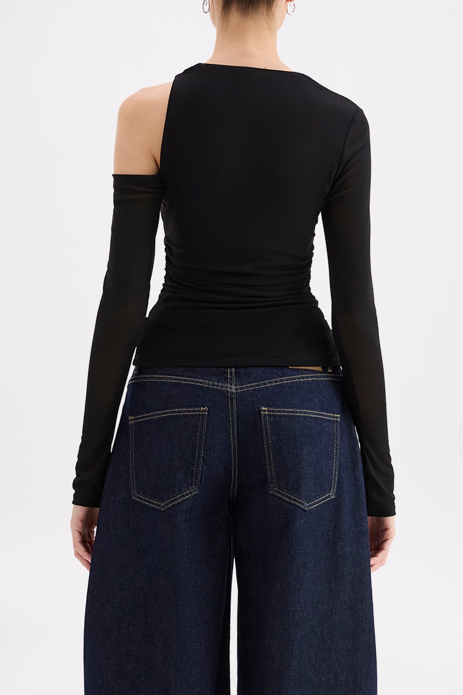 Zayd Mesh Ls Top Black 