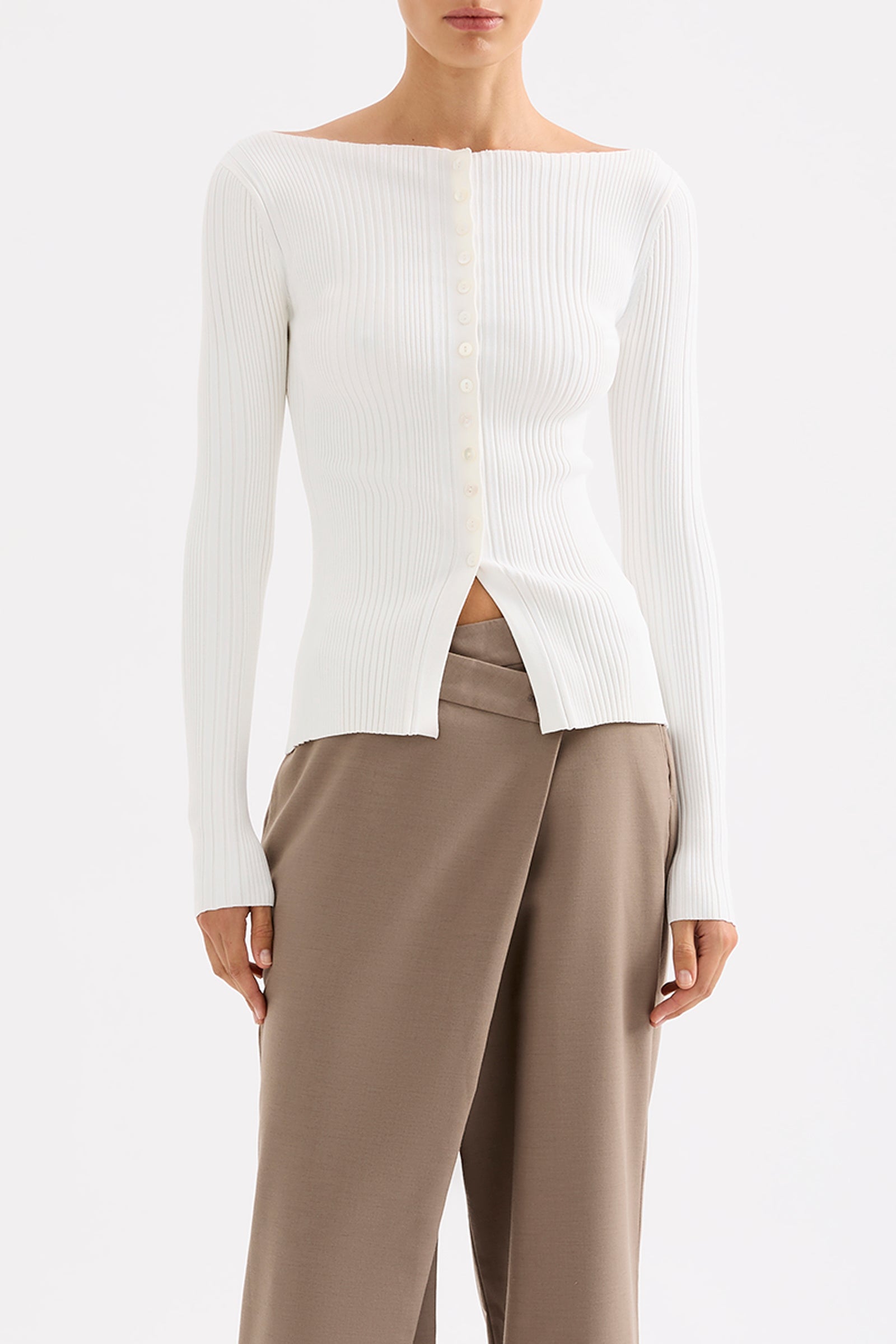 Aylin Knit Ls Top Salt 