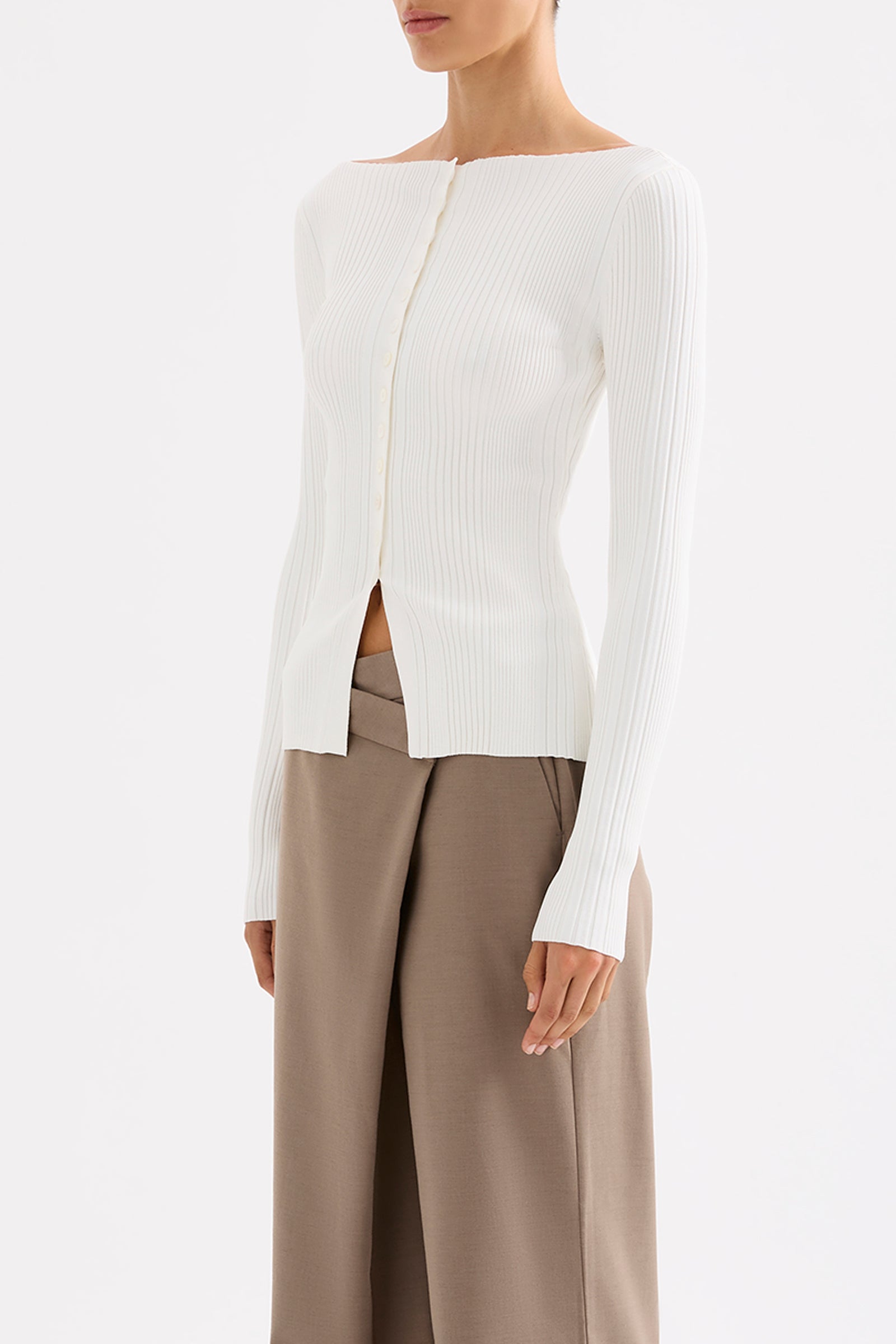 Aylin Knit Ls Top Salt 