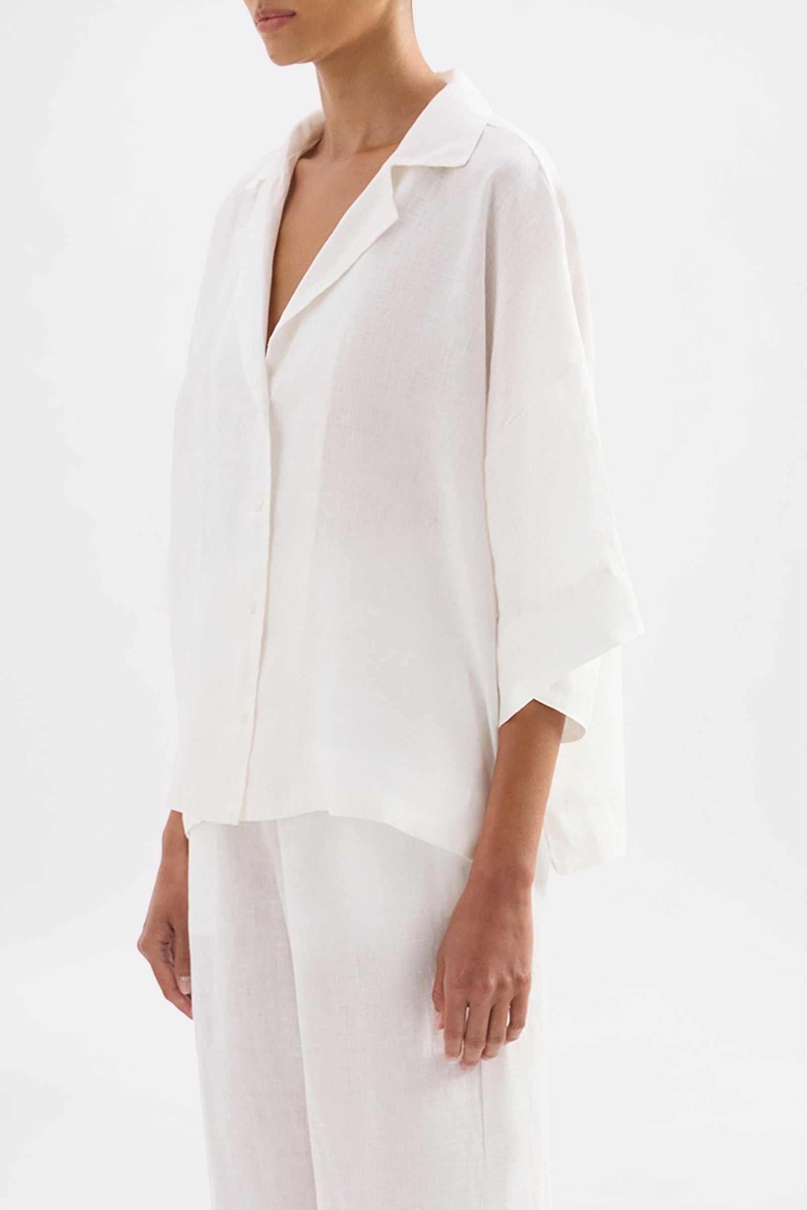 Lounge Linen Shirt White 