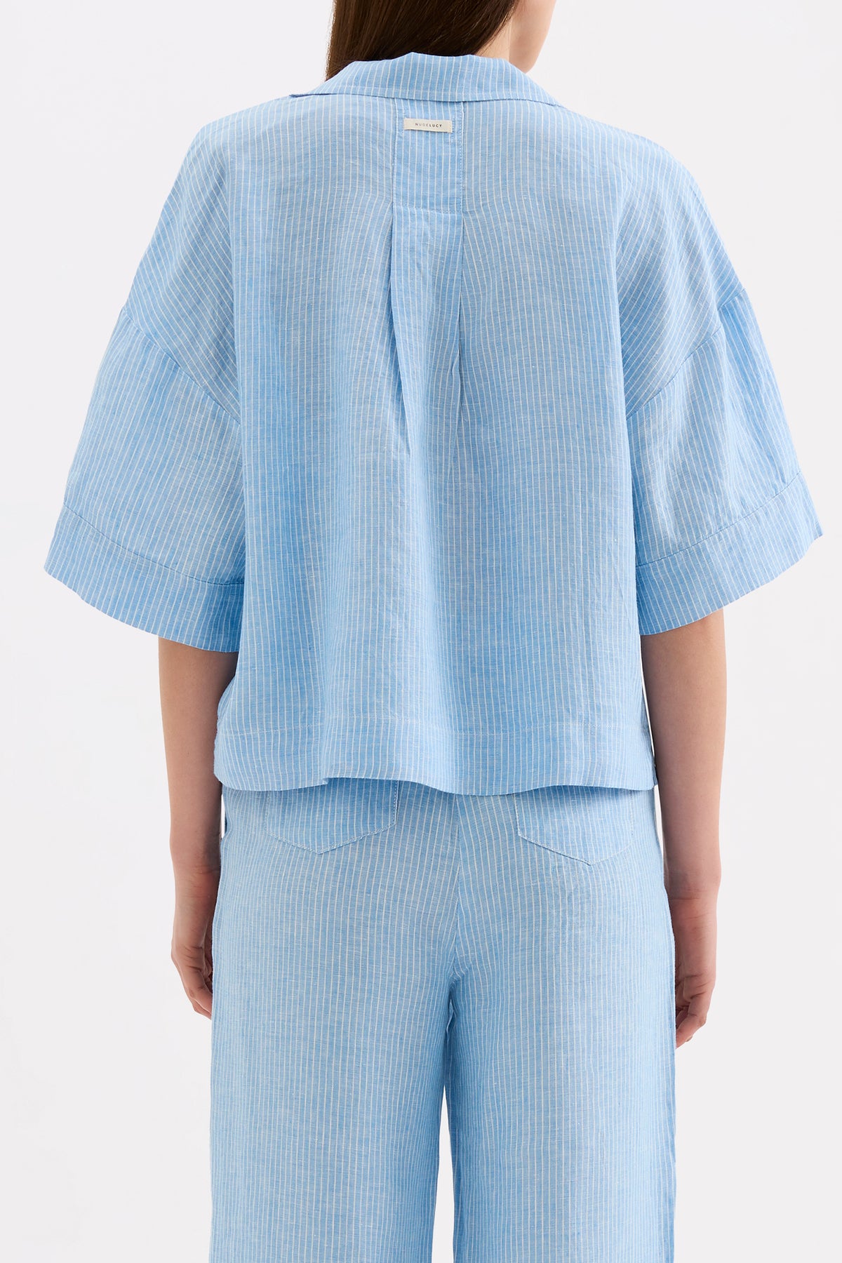 Lounge Stripe Linen Shirt Cove Stripe 