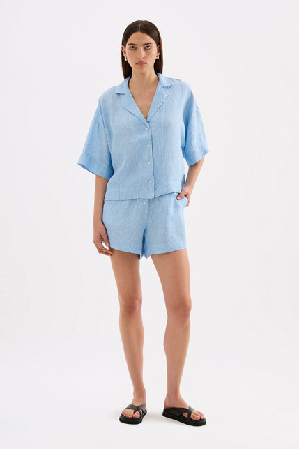 Lounge Linen Shirt & Short Set 