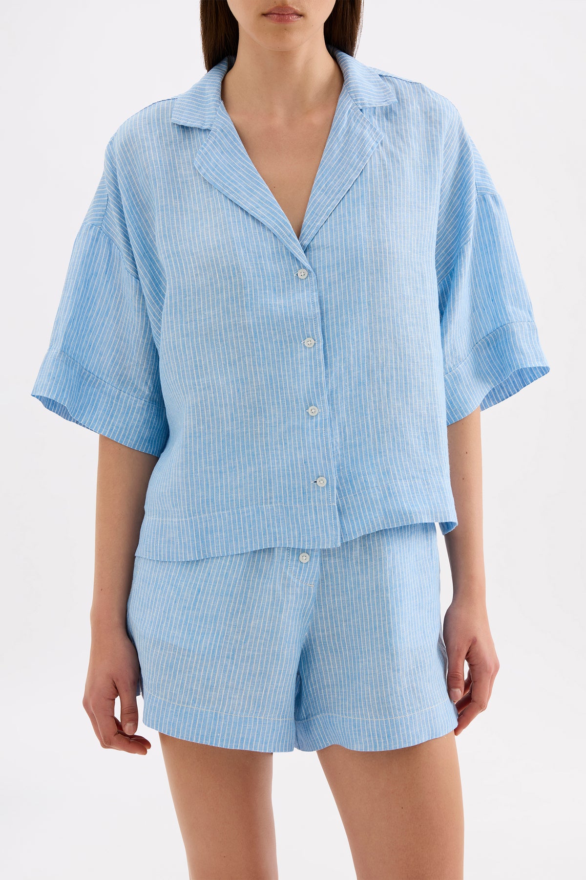 Lounge Linen Shirt & Short Set 