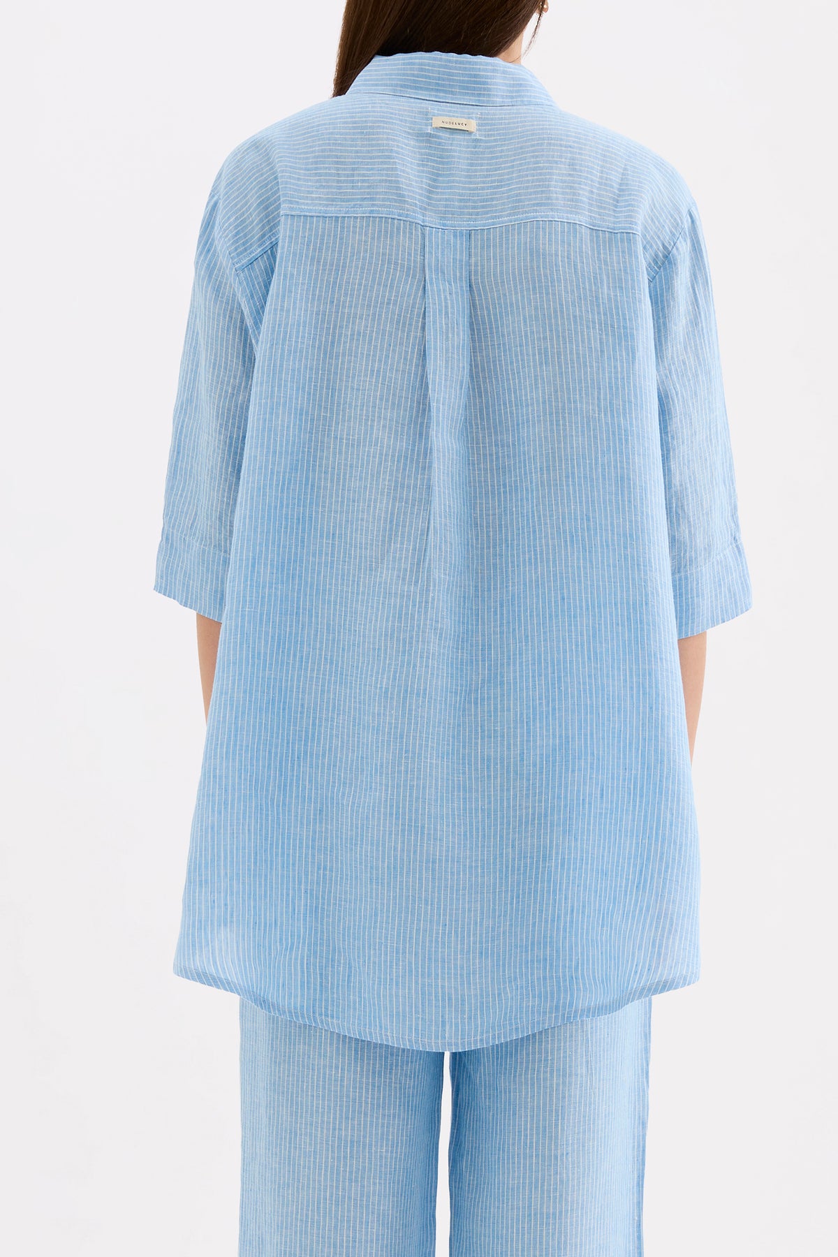 Lounge Linen Longline Shirt & Crop Pant Set 