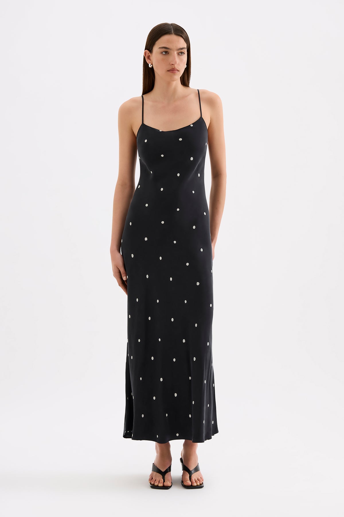 Delphi Cupro Maxi Dress Delphi Polka 