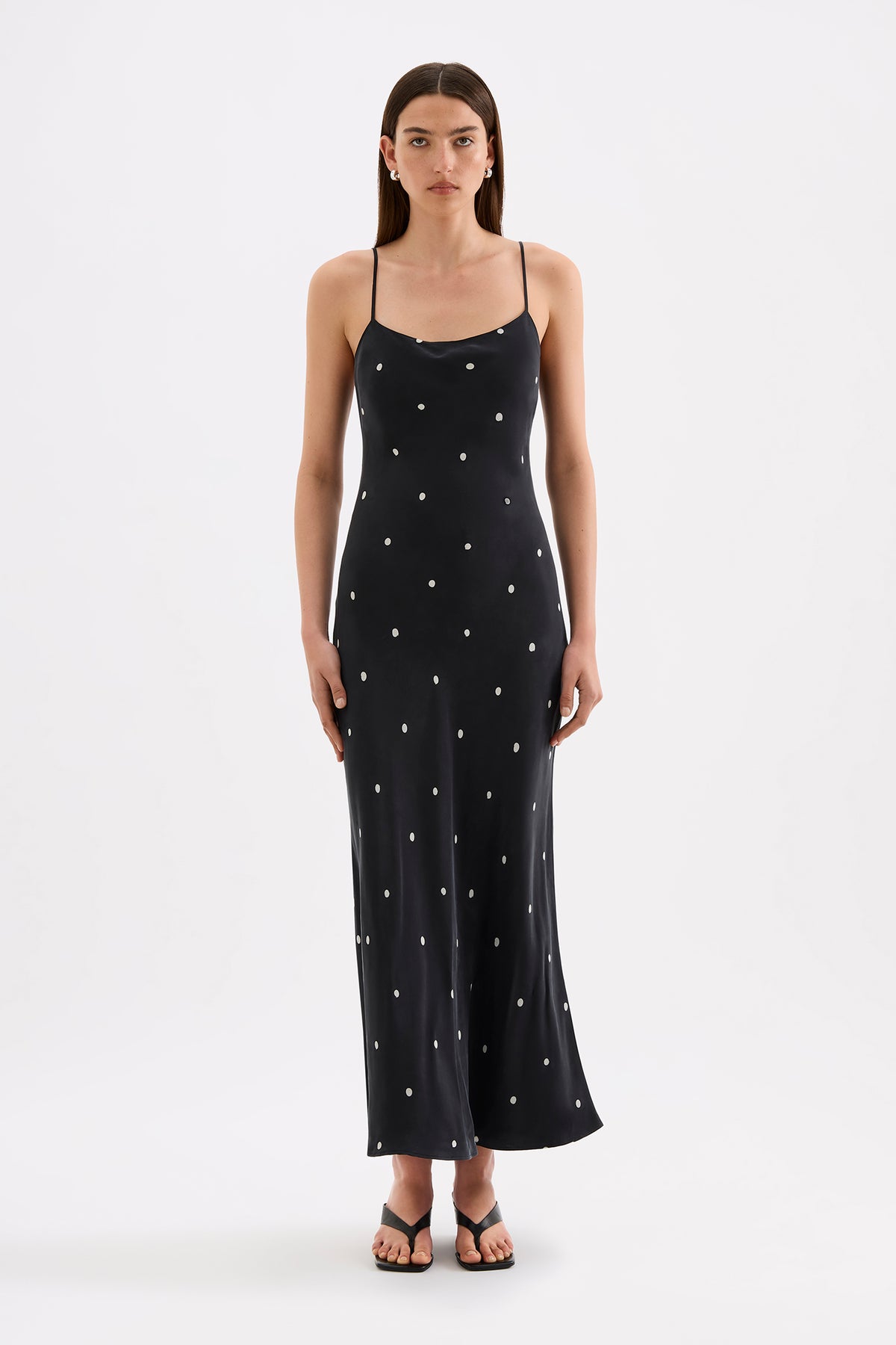 Delphi Cupro Maxi Dress Delphi Polka 