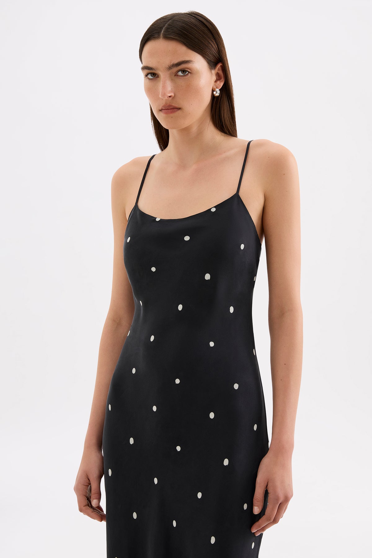 Delphi Cupro Maxi Dress Delphi Polka 