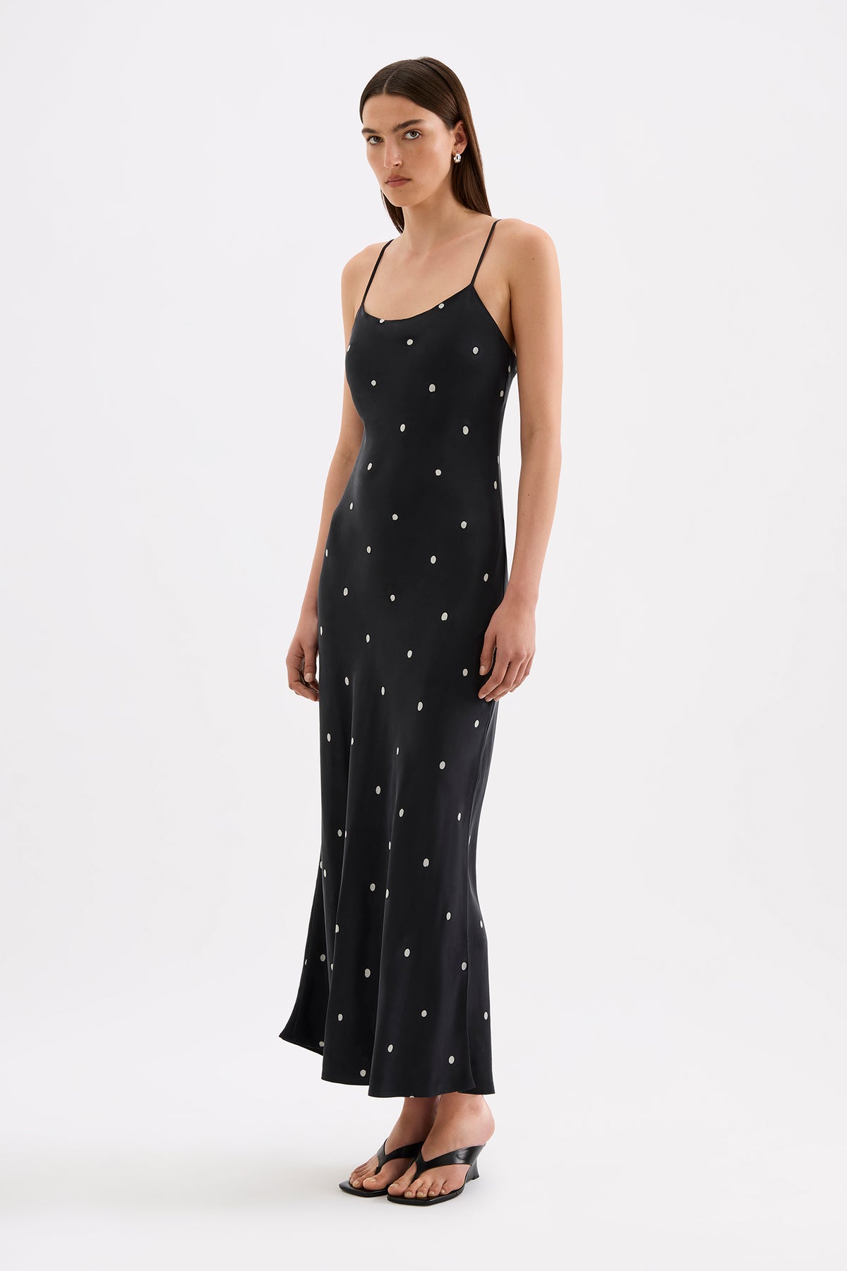 Delphi Cupro Maxi Dress Delphi Polka 