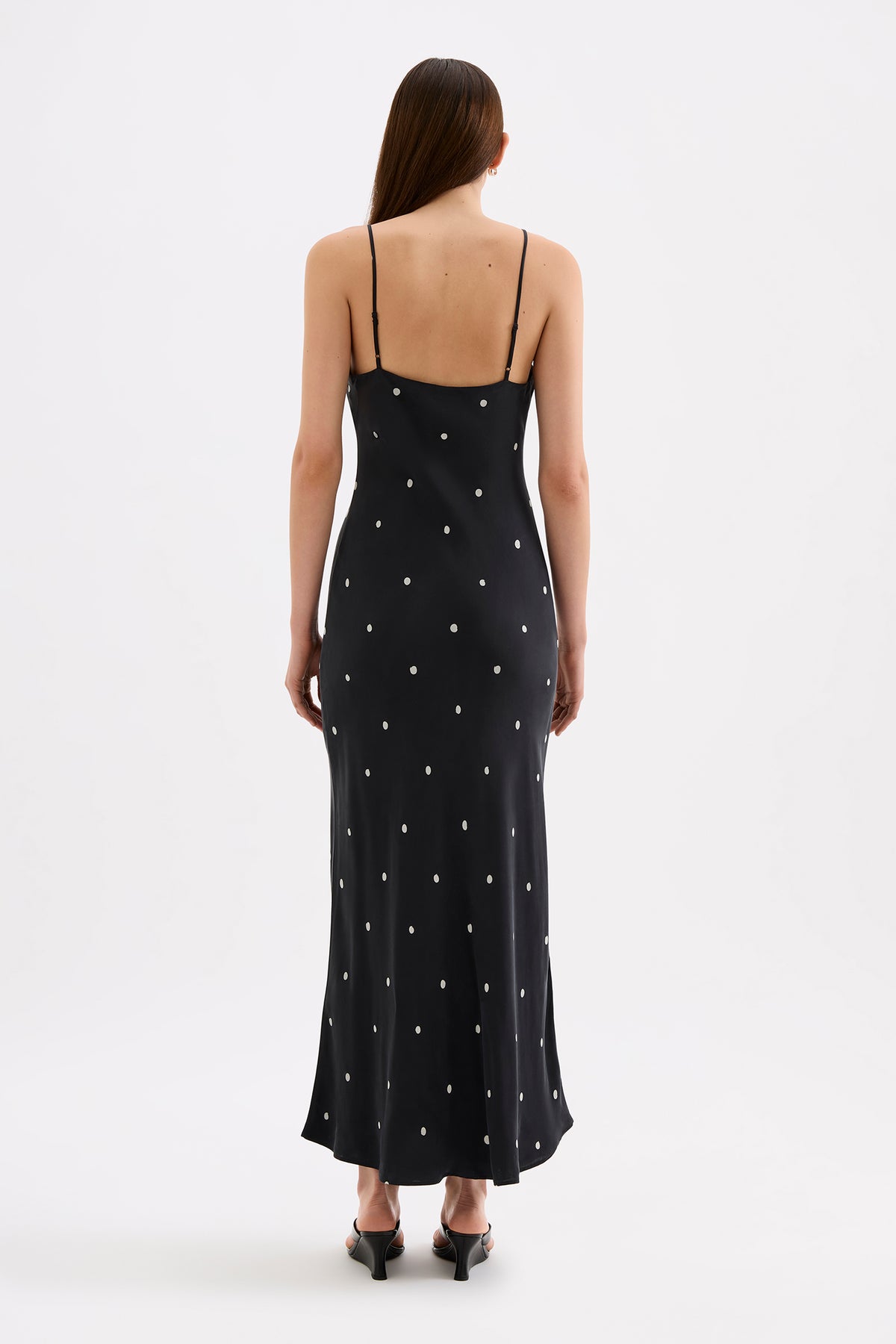 Delphi Cupro Maxi Dress Delphi Polka 