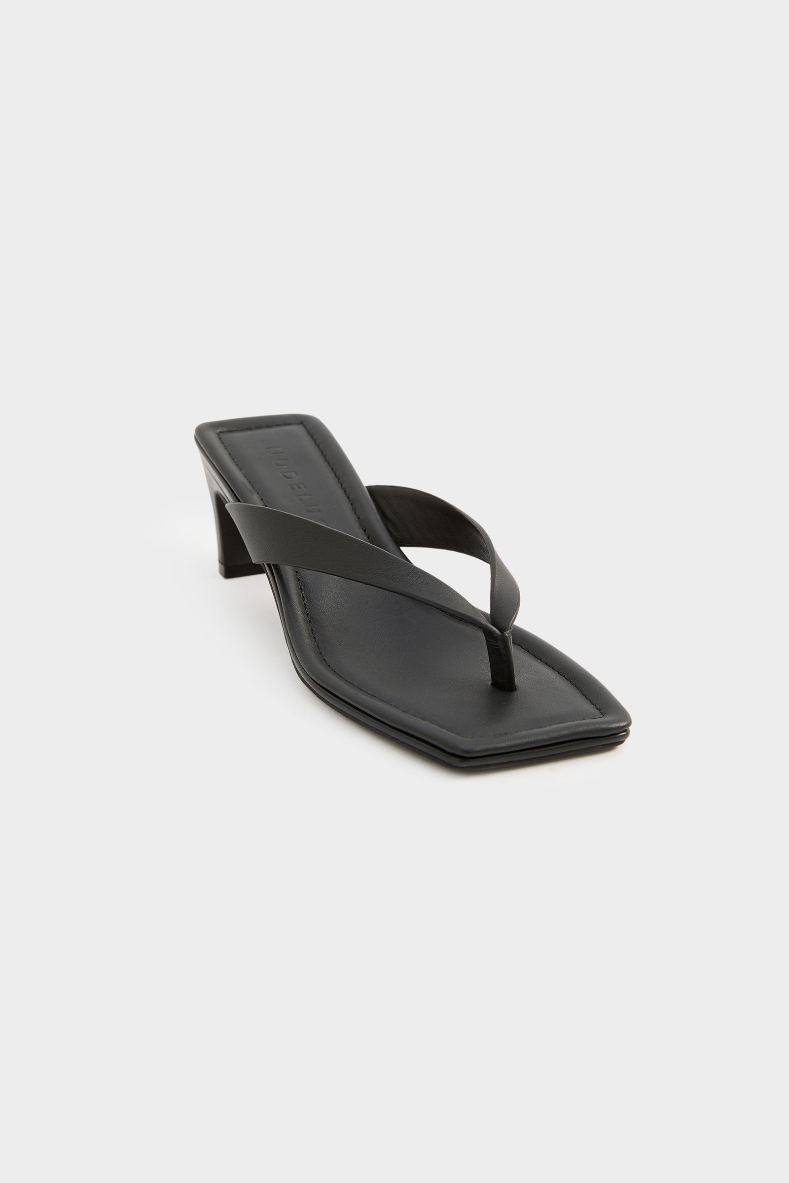 Gael Leather Heel Black 