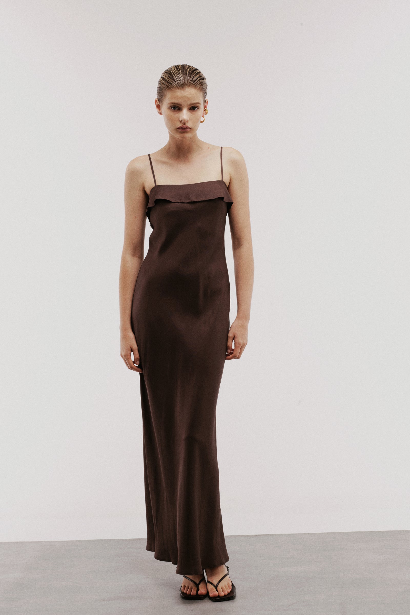 Thea Slip Dress Clove 