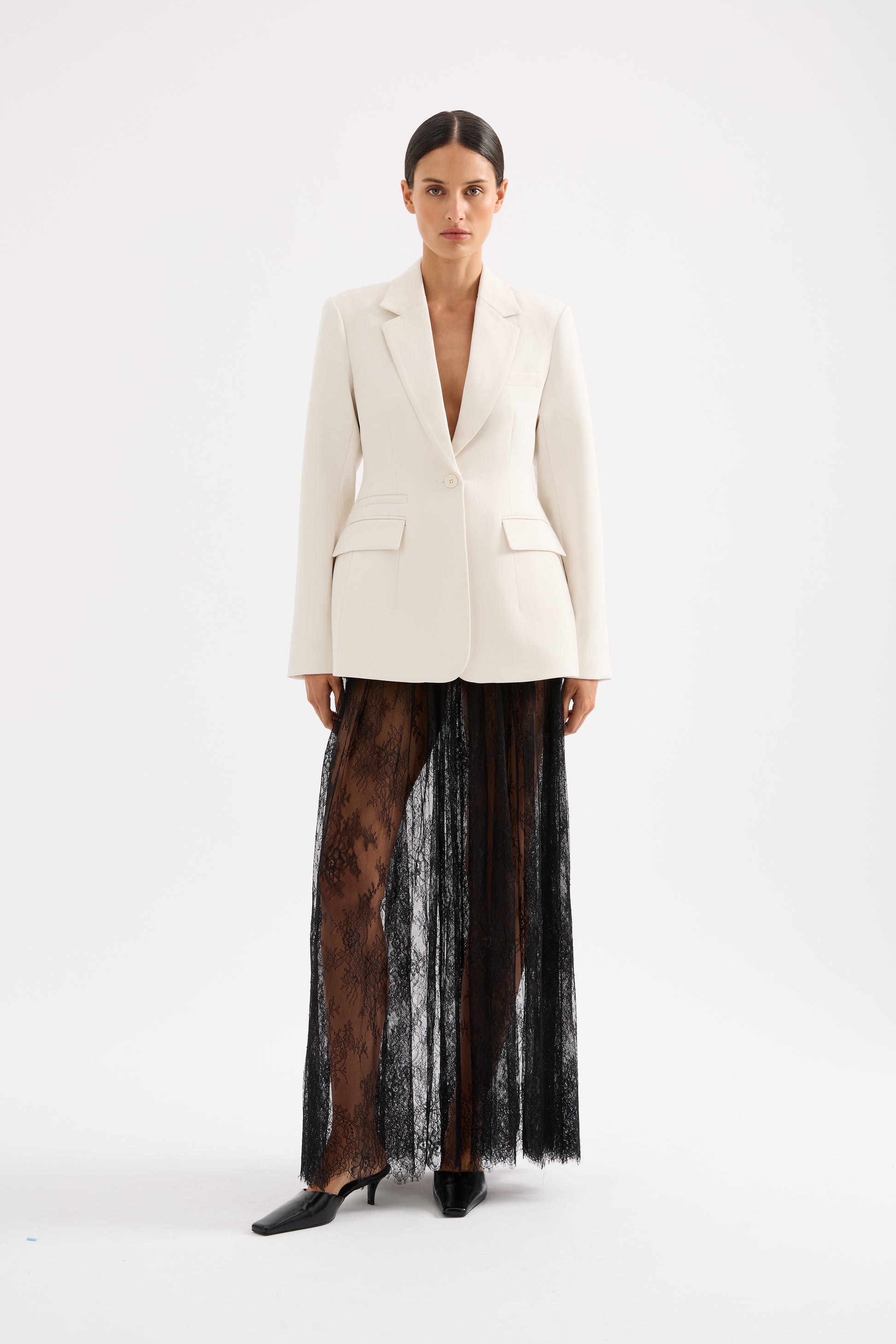Sian Lace Maxi Skirt Black 