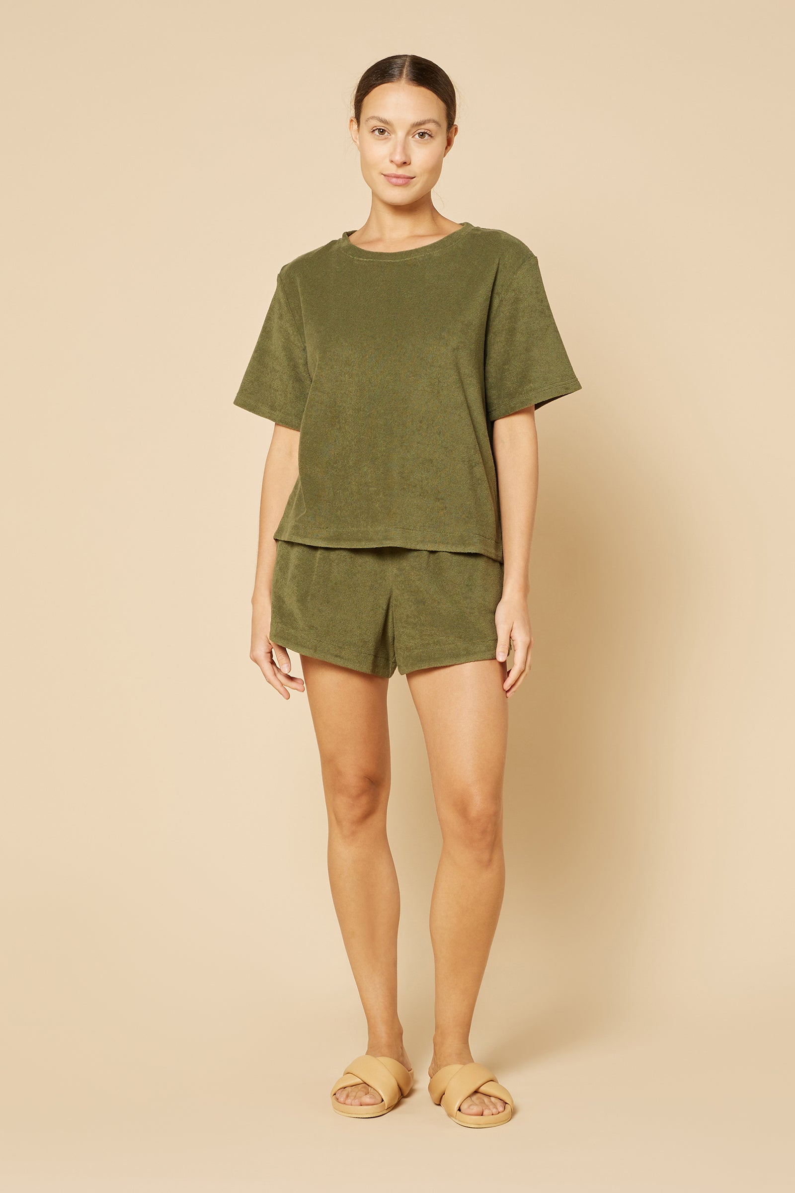 Nude Lucy Finn Terry Tee In a Green Agave Colour