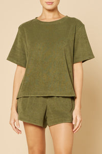 Nude Lucy Finn Terry Tee In a Green Agave Colour