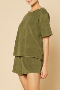 Nude Lucy Finn Terry Tee In a Green Agave Colour