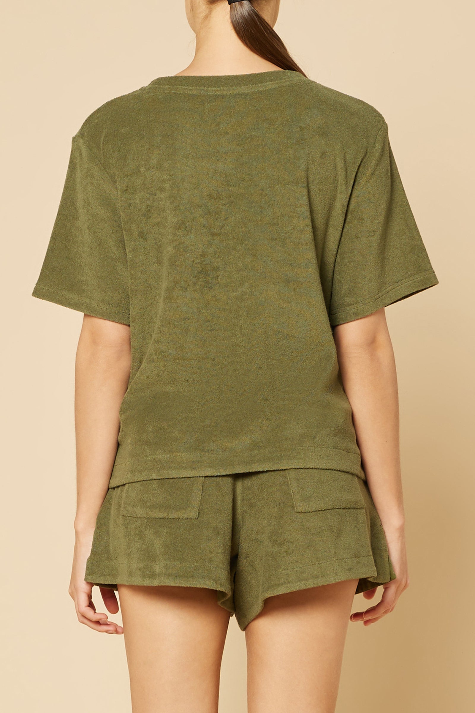 Nude Lucy Finn Terry Tee In a Green Agave Colour