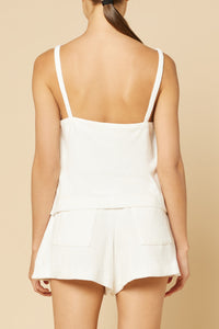 Nude Lucy Finn Terry Camisole Top in White
