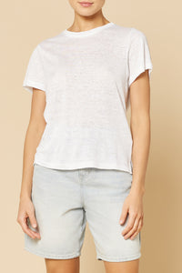 Nude Lucy Clara Linen Tee in White