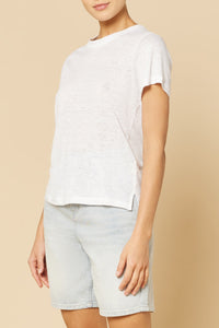 Nude Lucy Clara Linen Tee in White