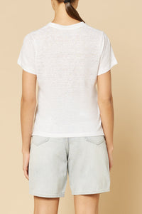 Nude Lucy Clara Linen Tee in White